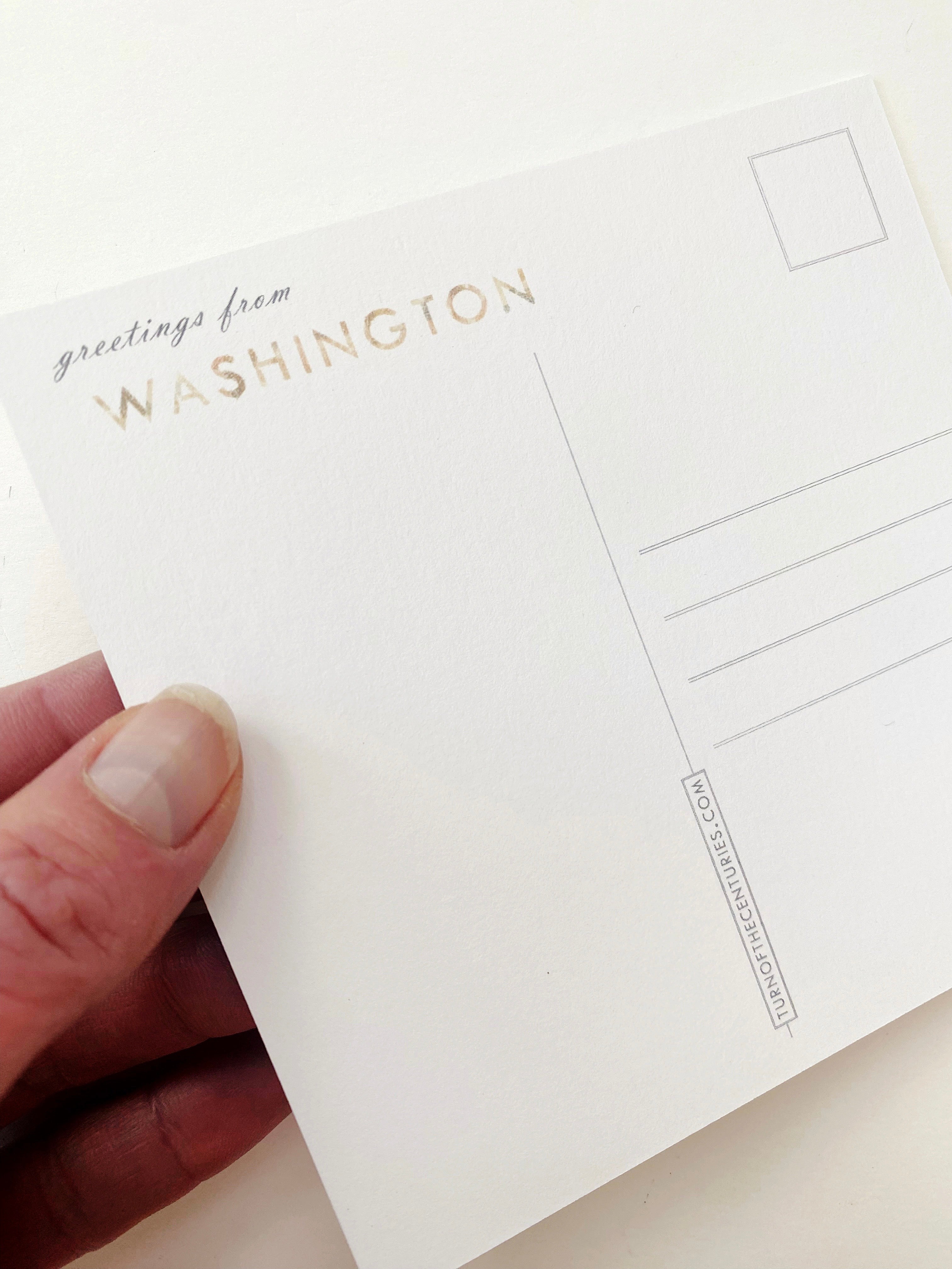 WASHINGTON Painted State Map SQUARE Postcard (earth)