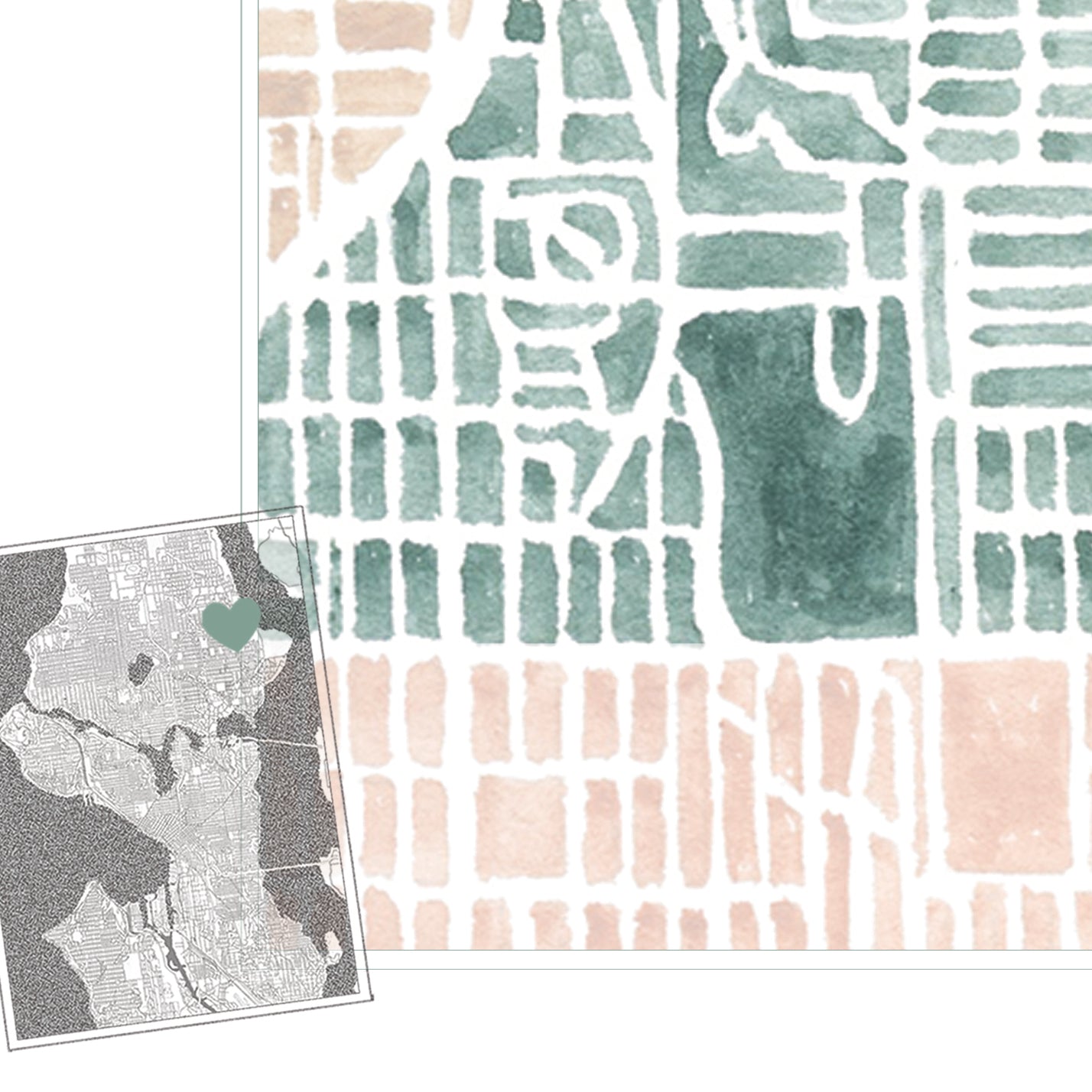Wedgwood SEATTLE Neighborhood Watercolor Map: PRINT