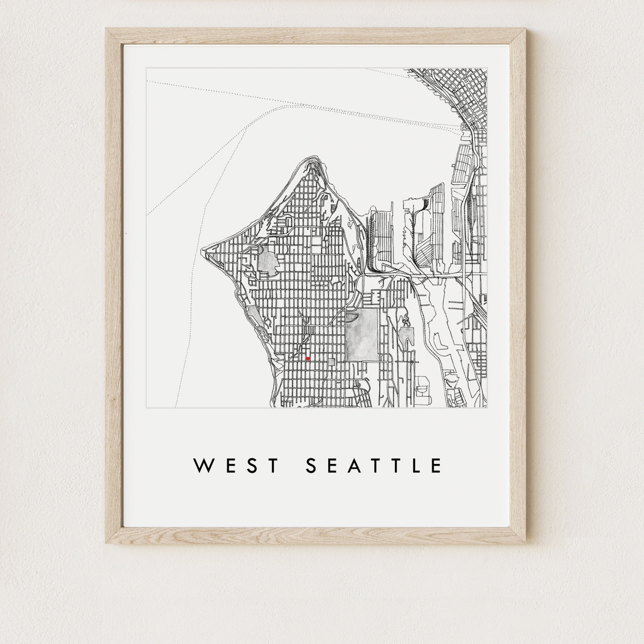 WEST SEATTLE City Lines Map: PRINT