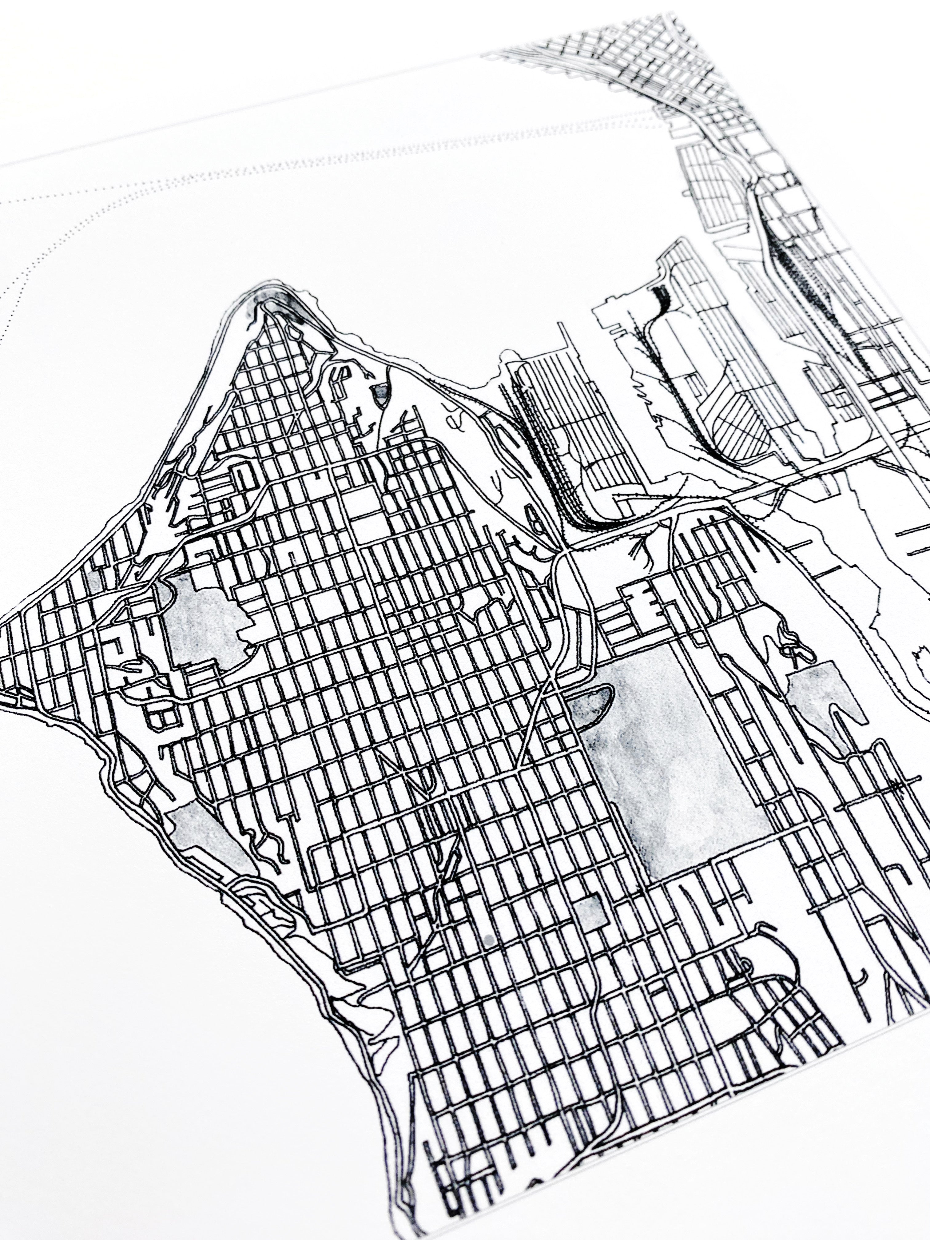 WEST SEATTLE City Lines Map: PRINT