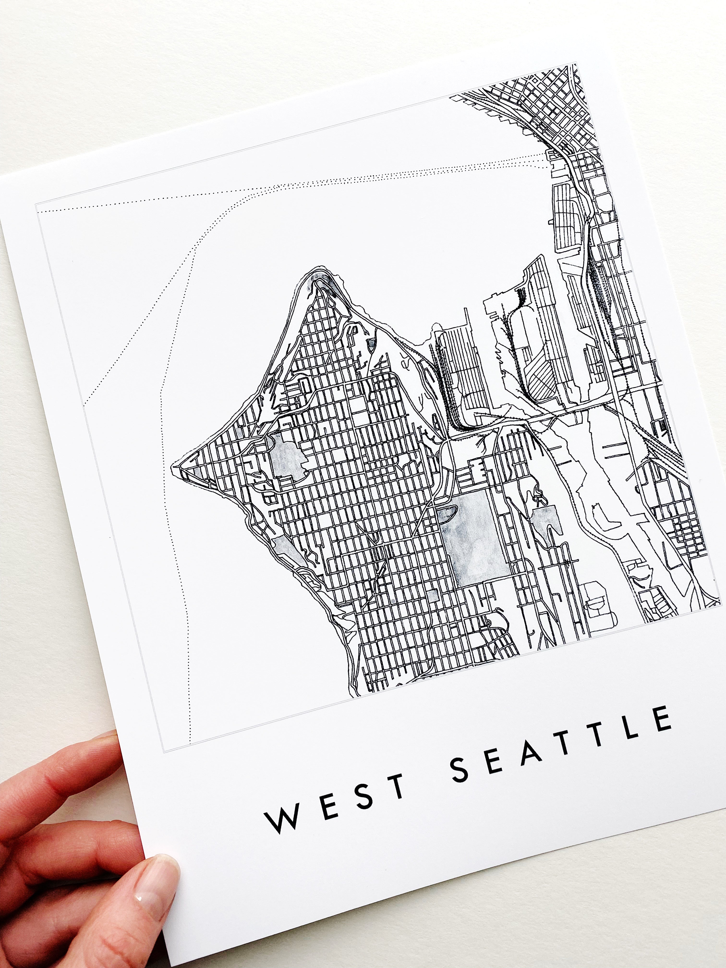 WEST SEATTLE City Lines Map: PRINT