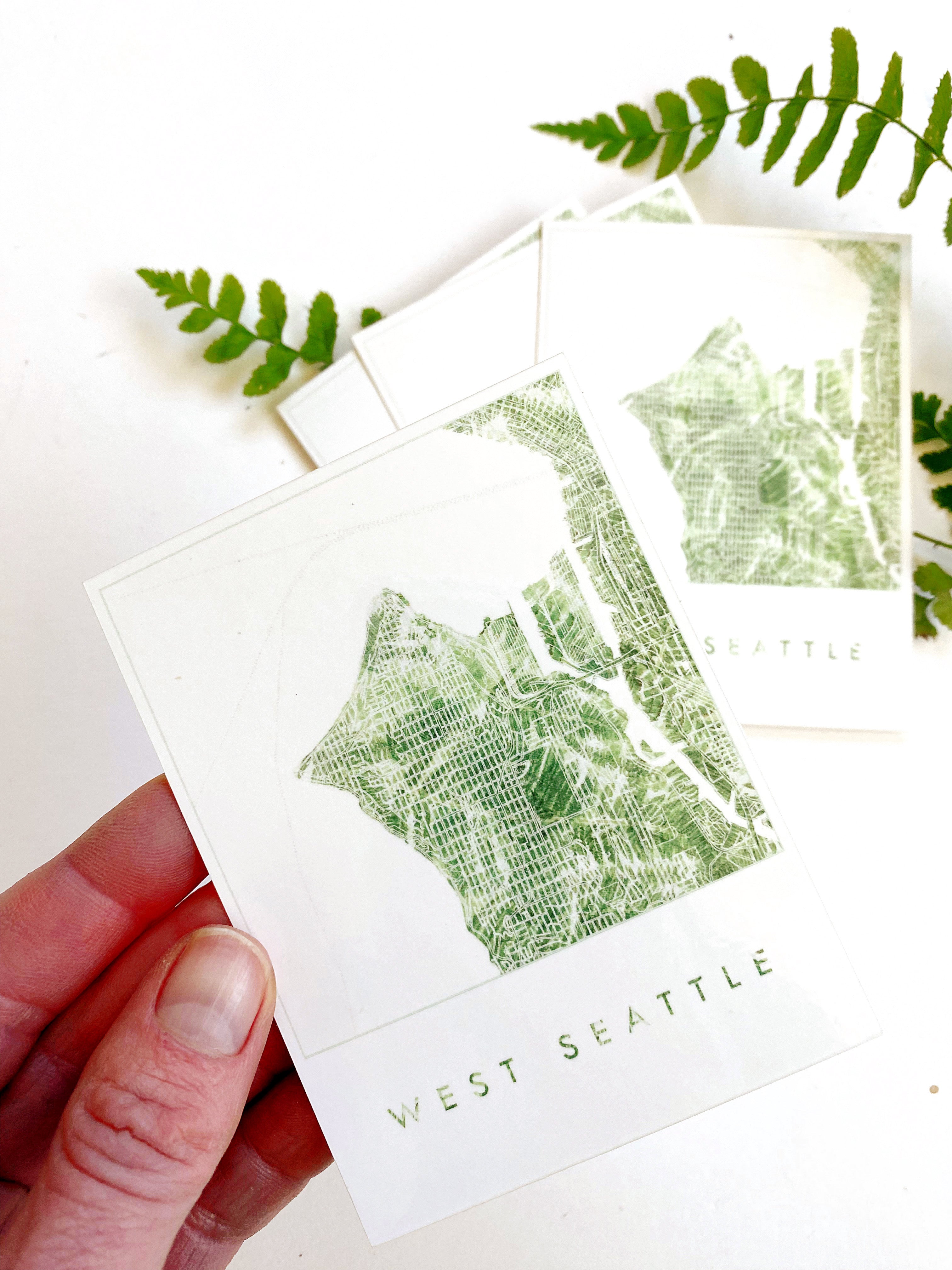 Customize YOUR CITY/PLACE Art Map: VINYL STICKER: Wholesale Only