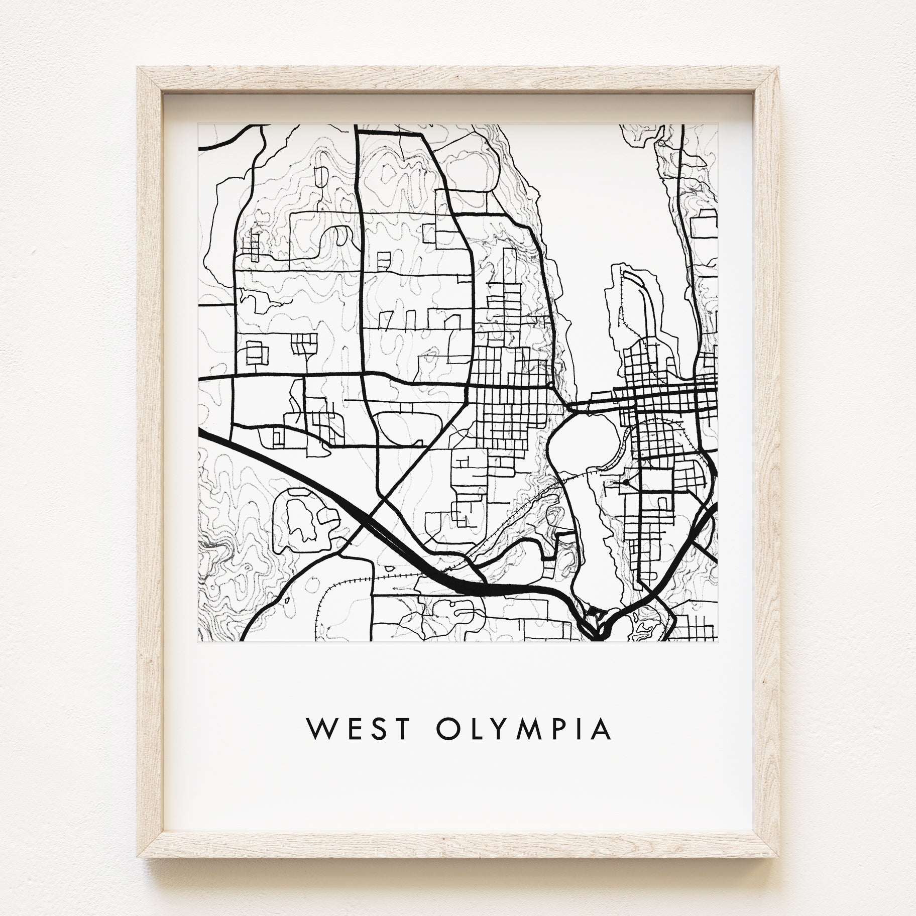 WEST OLYMPIA Washington Neighborhood Map: PRINT