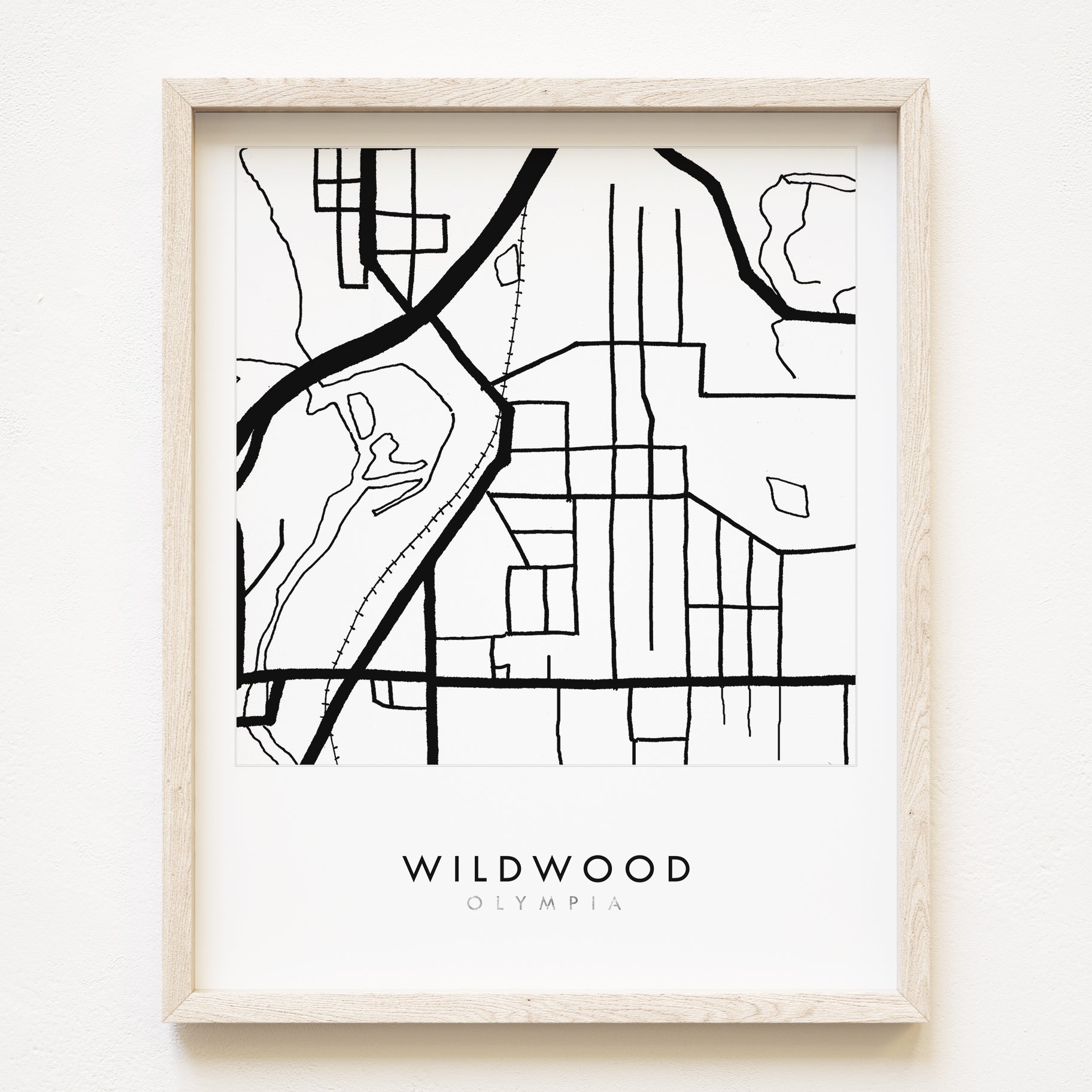 Wildwood OLYMPIA Washington Neighborhood Map: PRINT