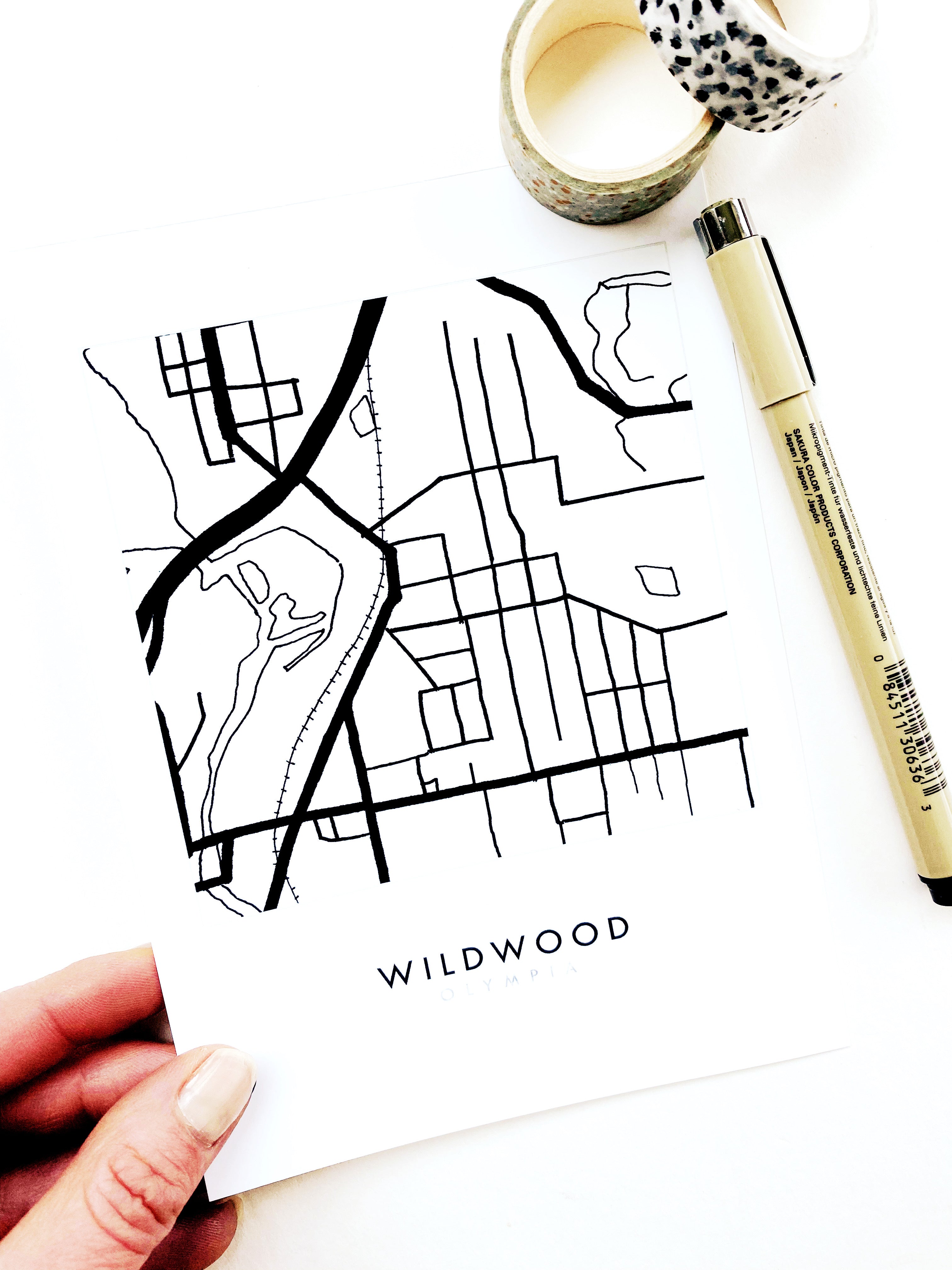 Wildwood OLYMPIA Washington Neighborhood Map: PRINT