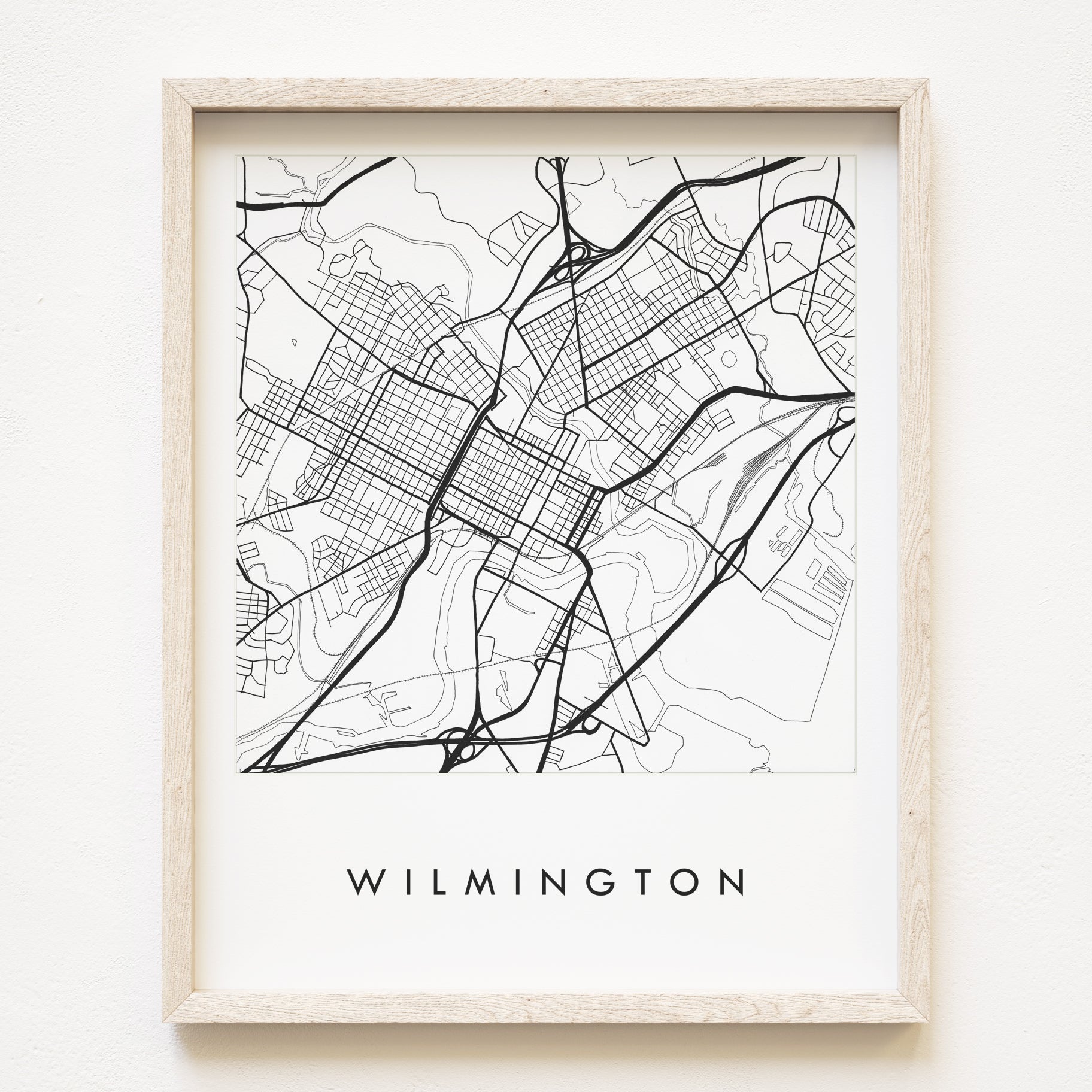 WILMINGTON Delaware City Lines Map: PRINT