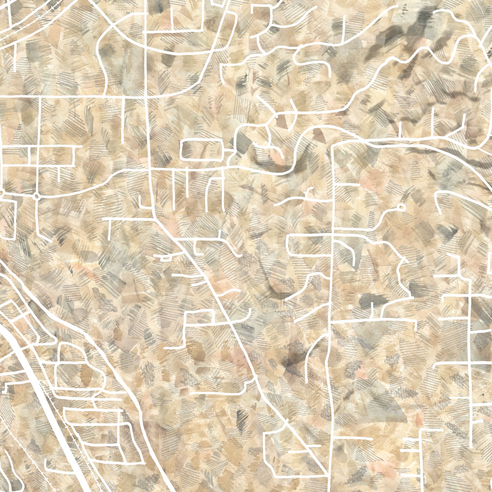 WOODINVILLE Washington Urban Fabrics City Map: PRINT