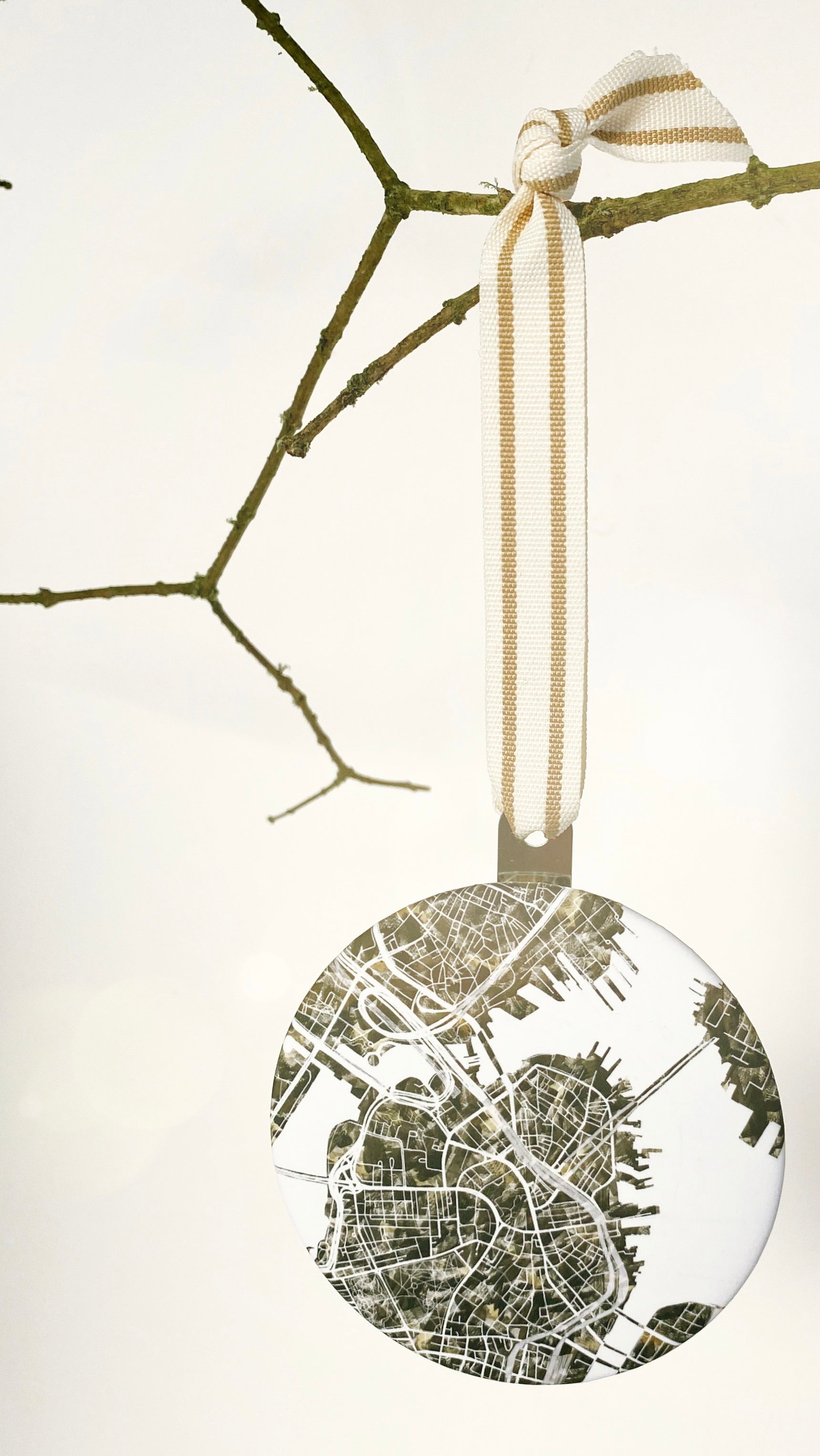 Customize YOUR CITY/PLACE Art Map: ORNAMENT: Wholesale Only