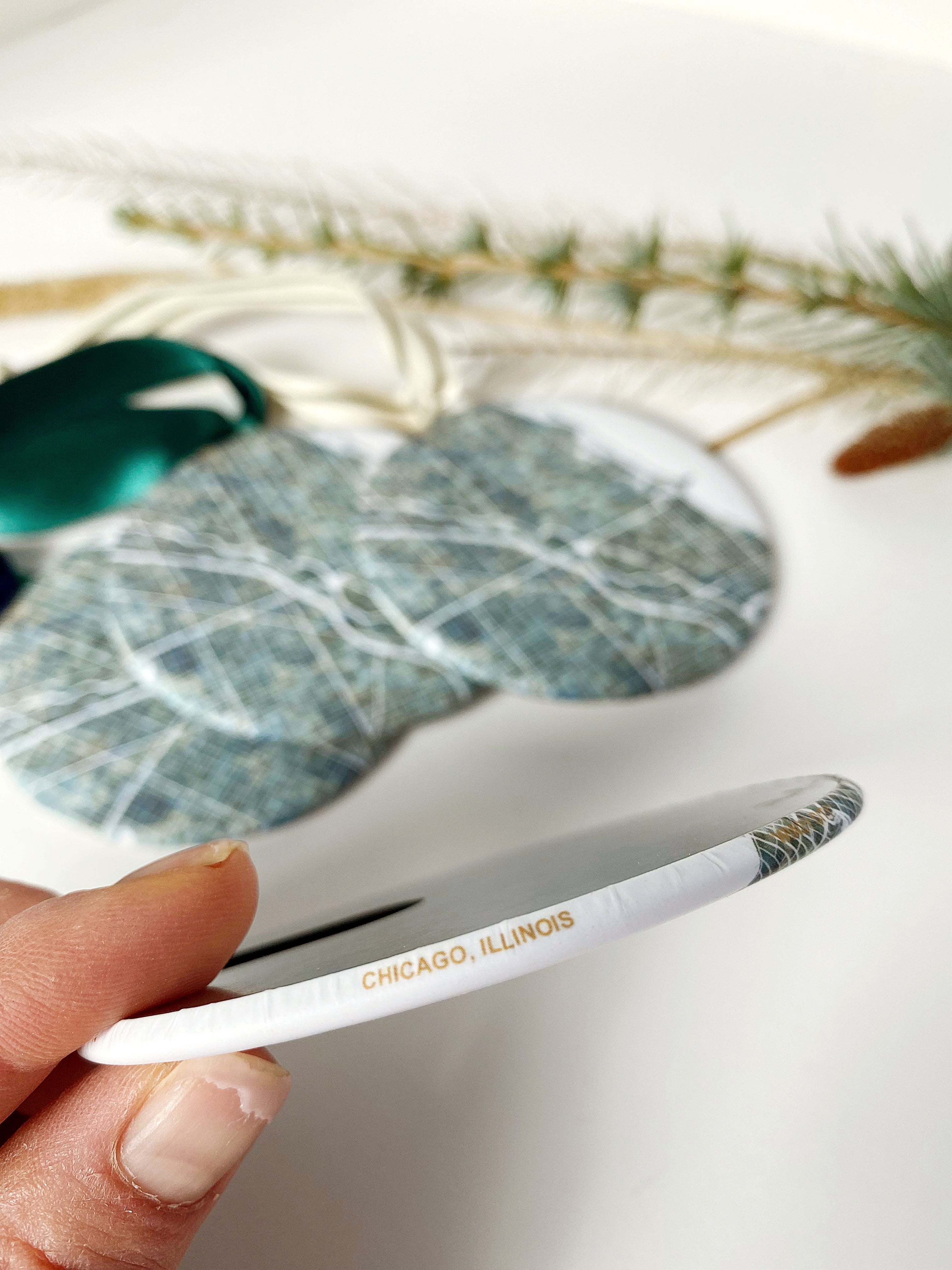 Customize YOUR CITY/PLACE Art Map: ORNAMENT: Wholesale Only