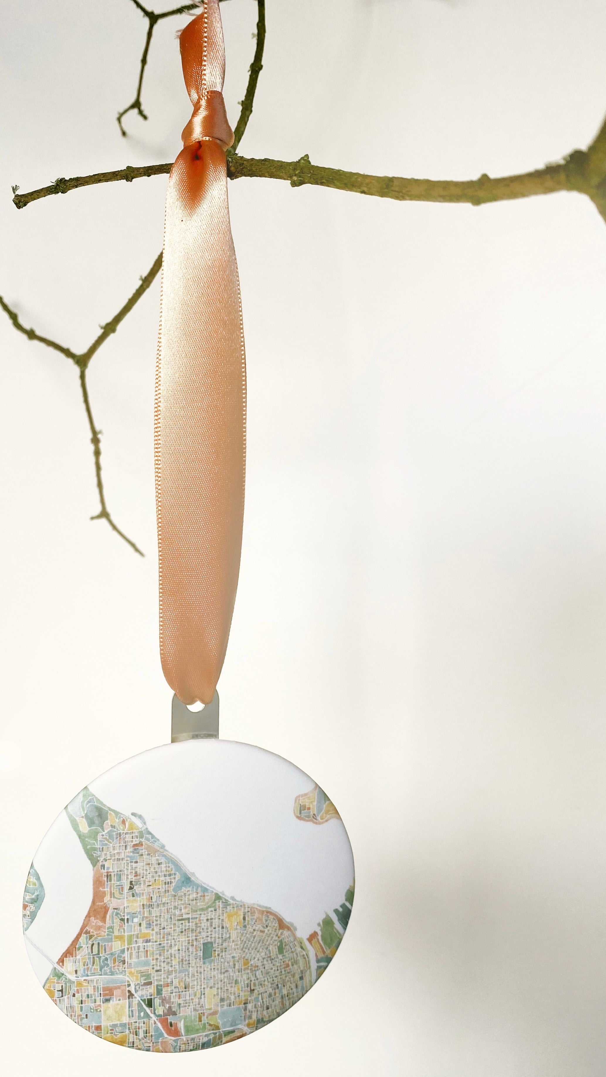 Customize YOUR CITY/PLACE Art Map: ORNAMENT: Wholesale Only