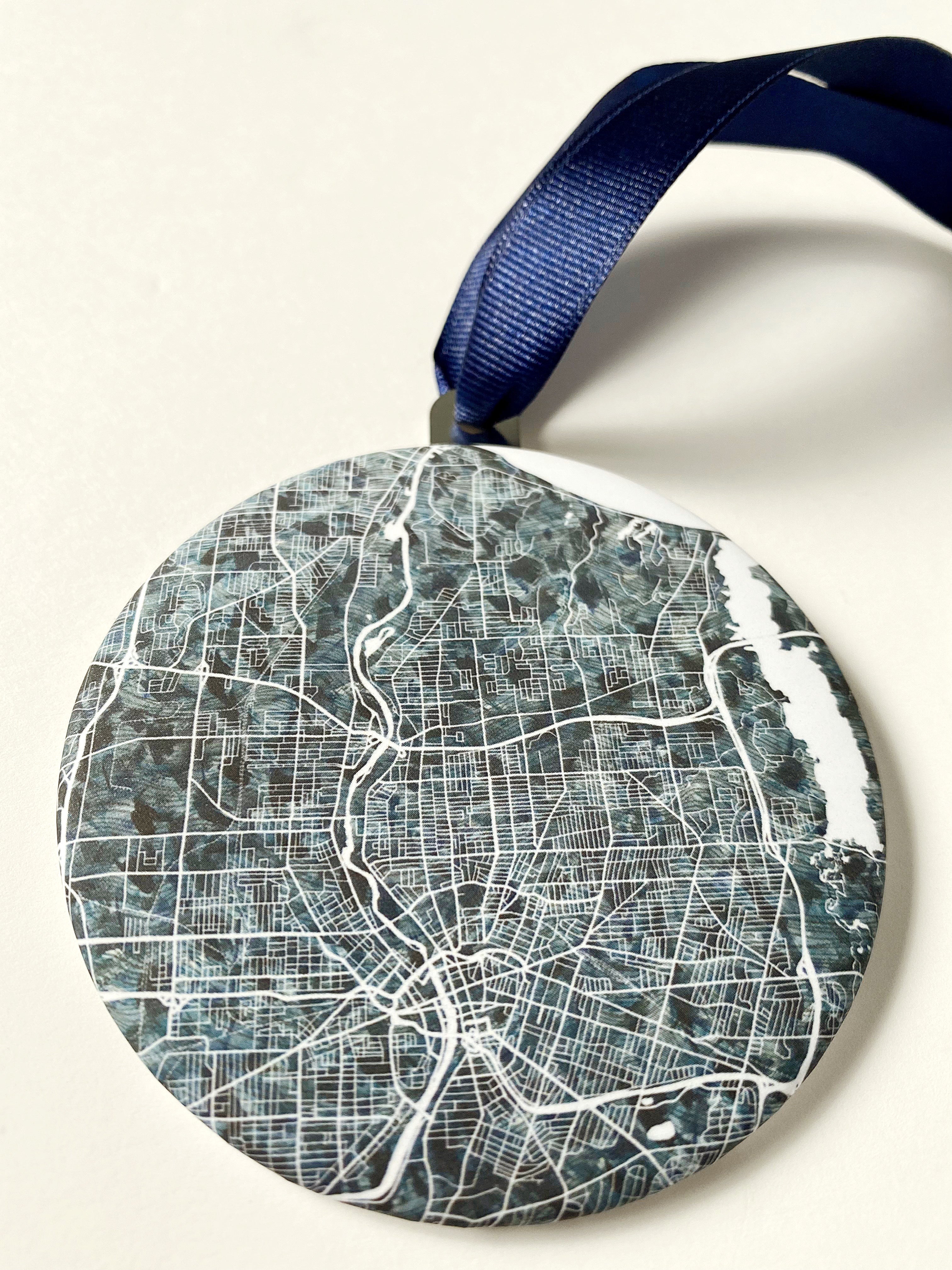 ROCHESTER New York Watercolor Map: ORNAMENT