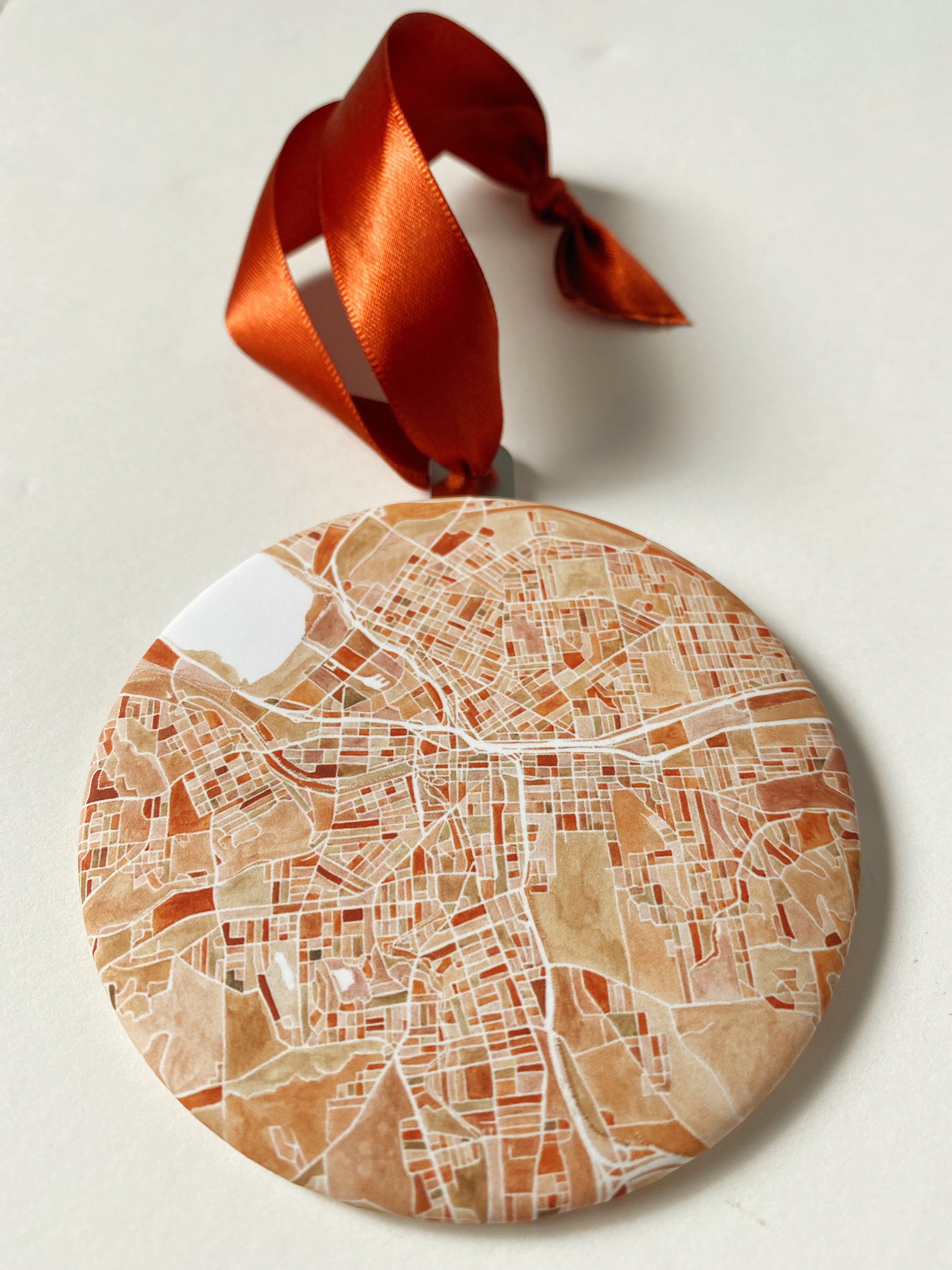 SYRACUSE New York Watercolor Map: ORNAMENT