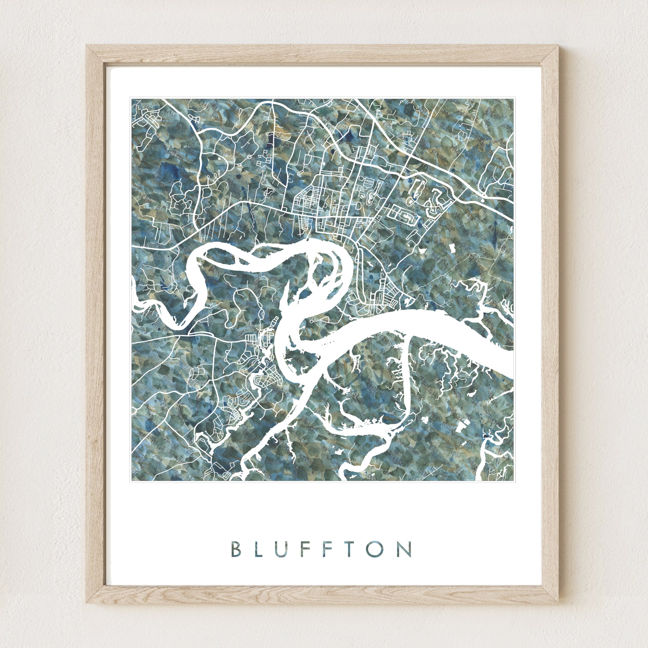 BLUFFTON + Palmetto Bluff Urban Fabrics City Map: PRINT