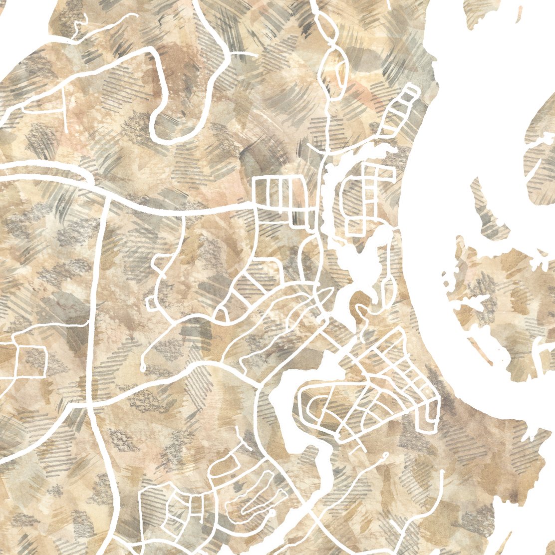 BLUFFTON + Palmetto Bluff Urban Fabrics City Map: PRINT