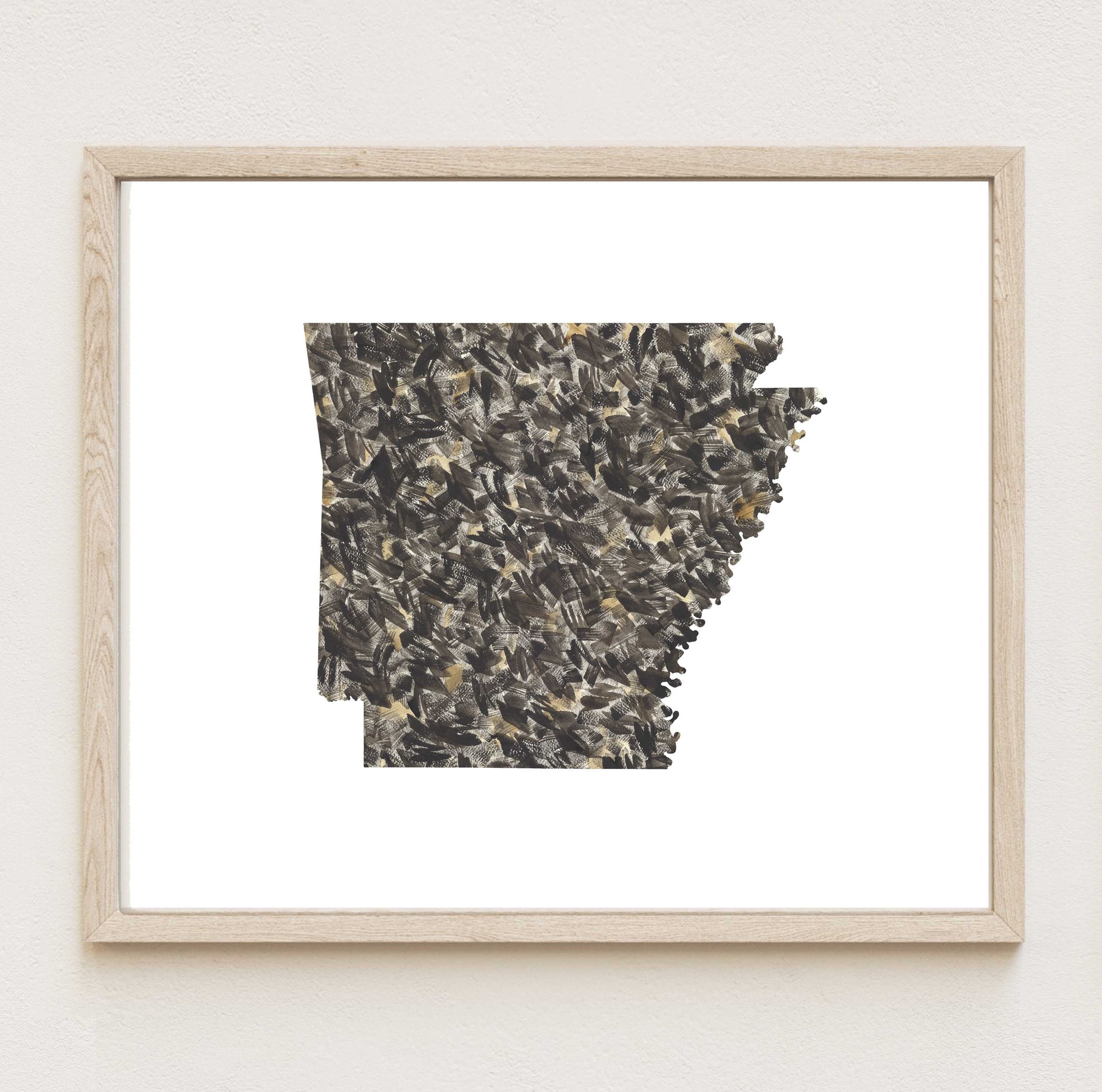 ARKANSAS State Map: PRINT