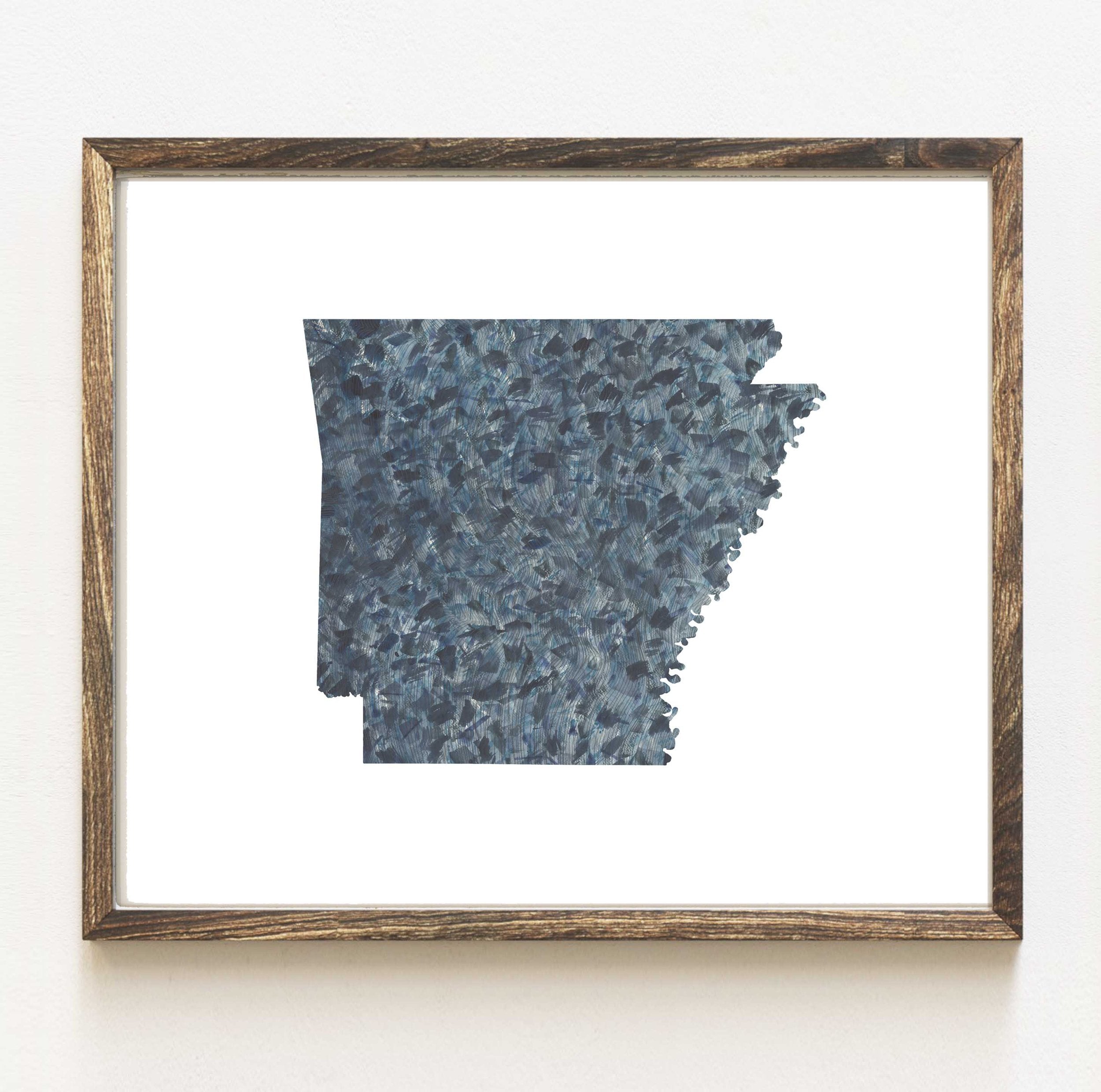 ARKANSAS State Map: PRINT