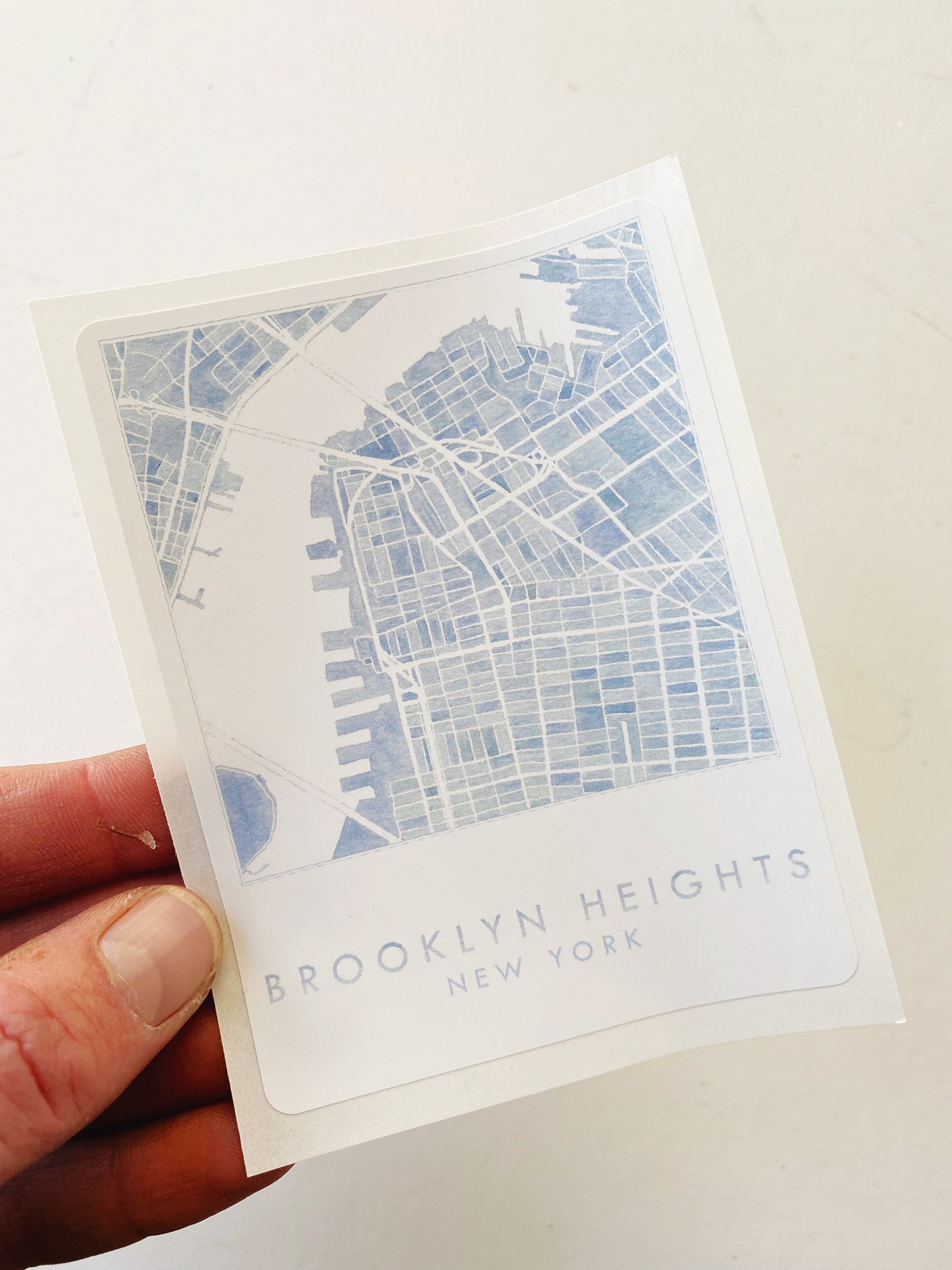 BROOKLYN HEIGHTS New York Map Sticker