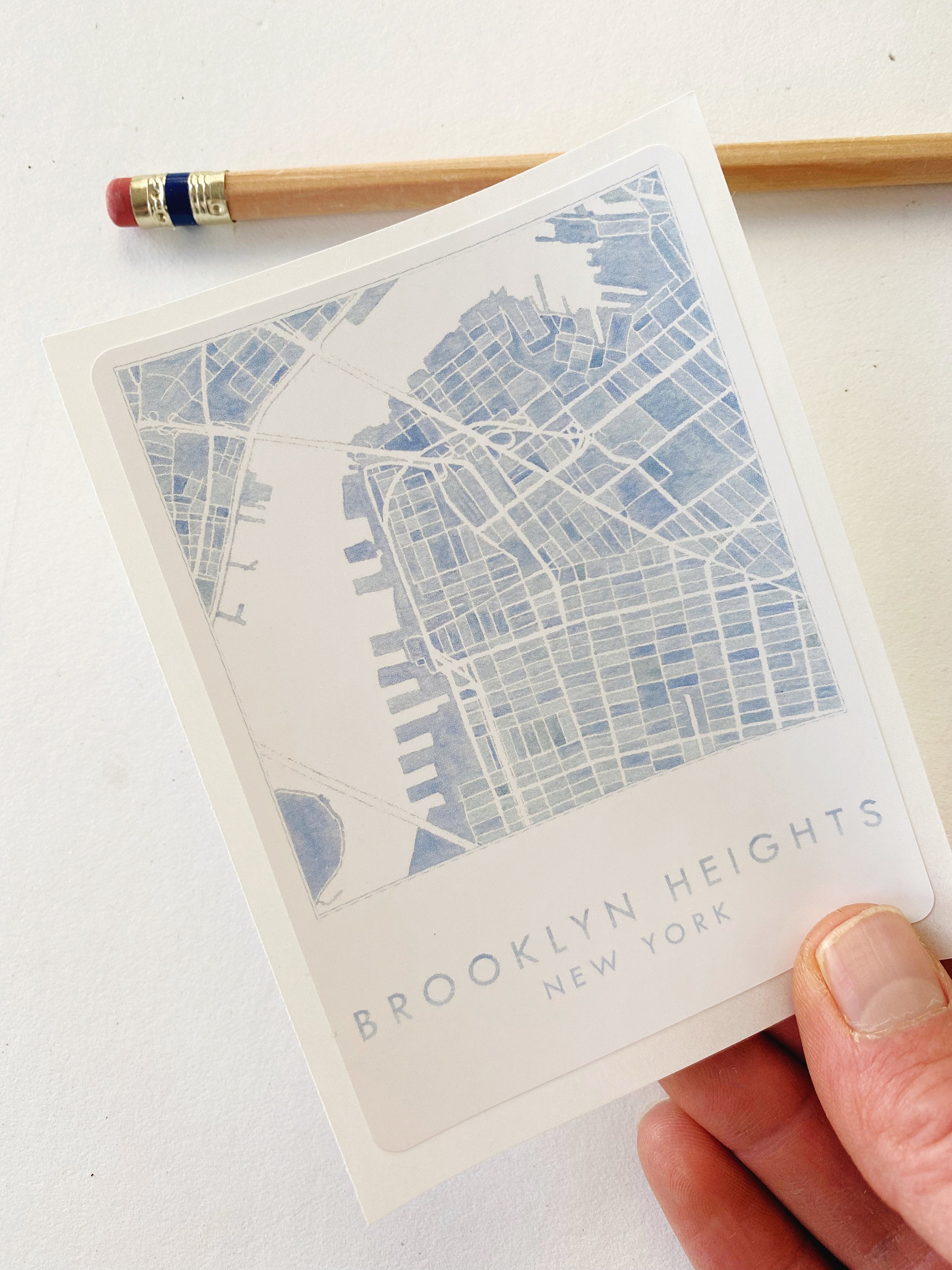 BROOKLYN HEIGHTS New York Map Sticker