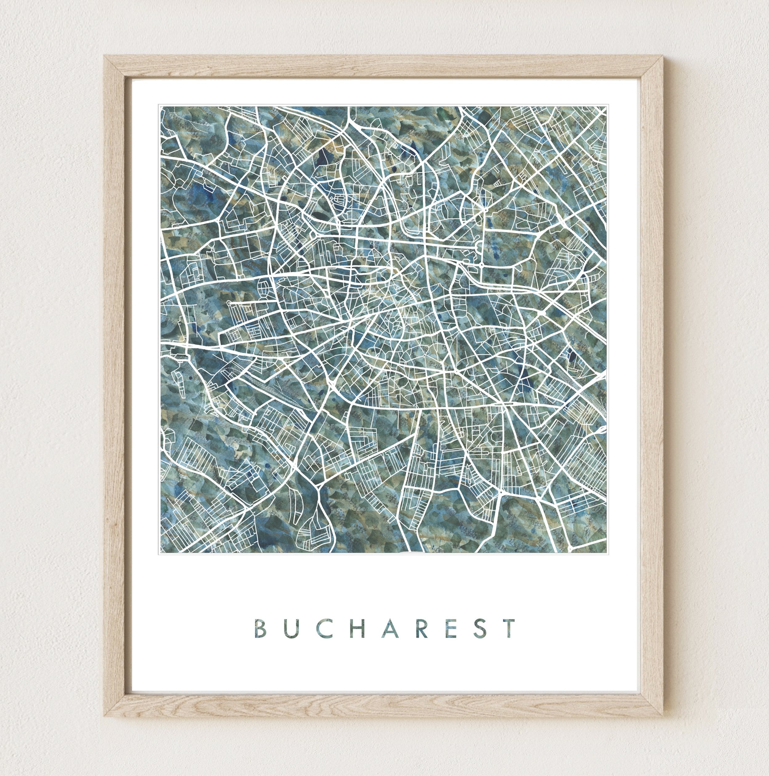 BUCHAREST Urban Fabrics City Map: PRINT