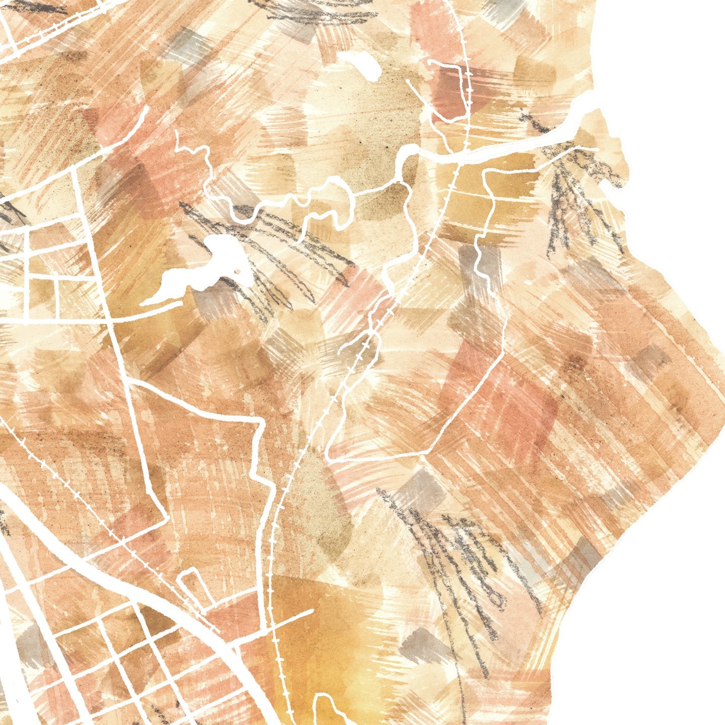 CHARLESTON Urban Fabrics City Map: PRINT
