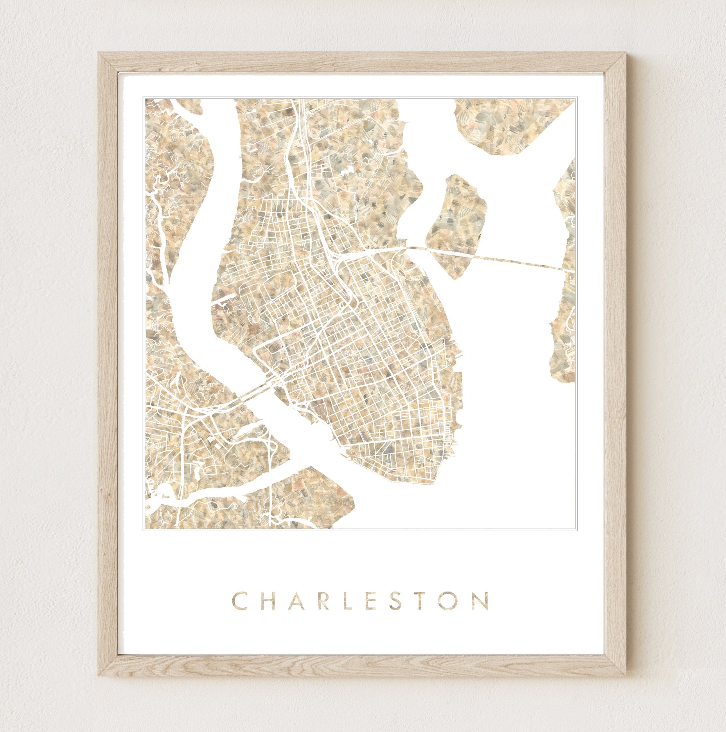 CHARLESTON Urban Fabrics City Map: PRINT