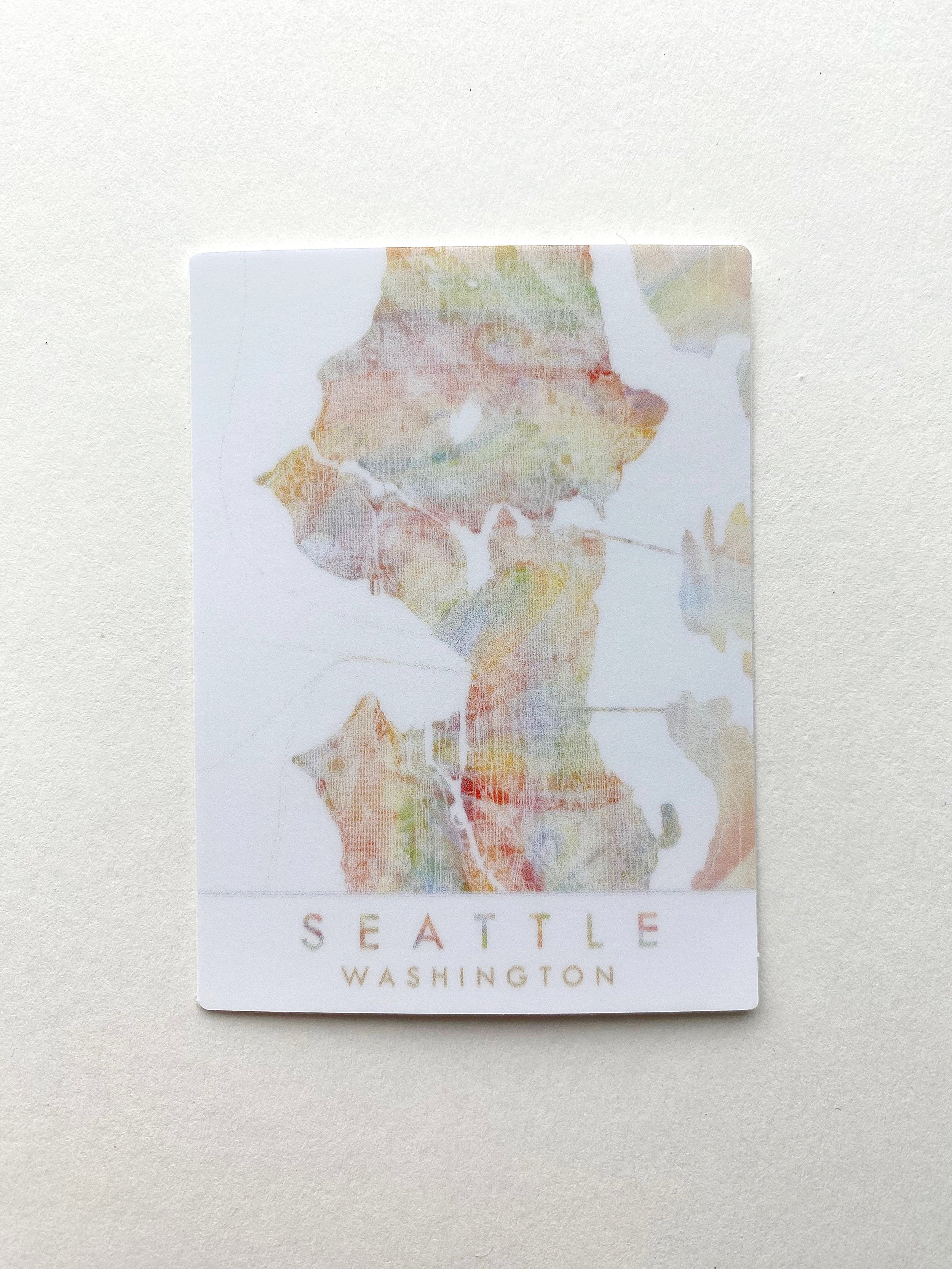 SEATTLE Washington Map VINYL Sticker