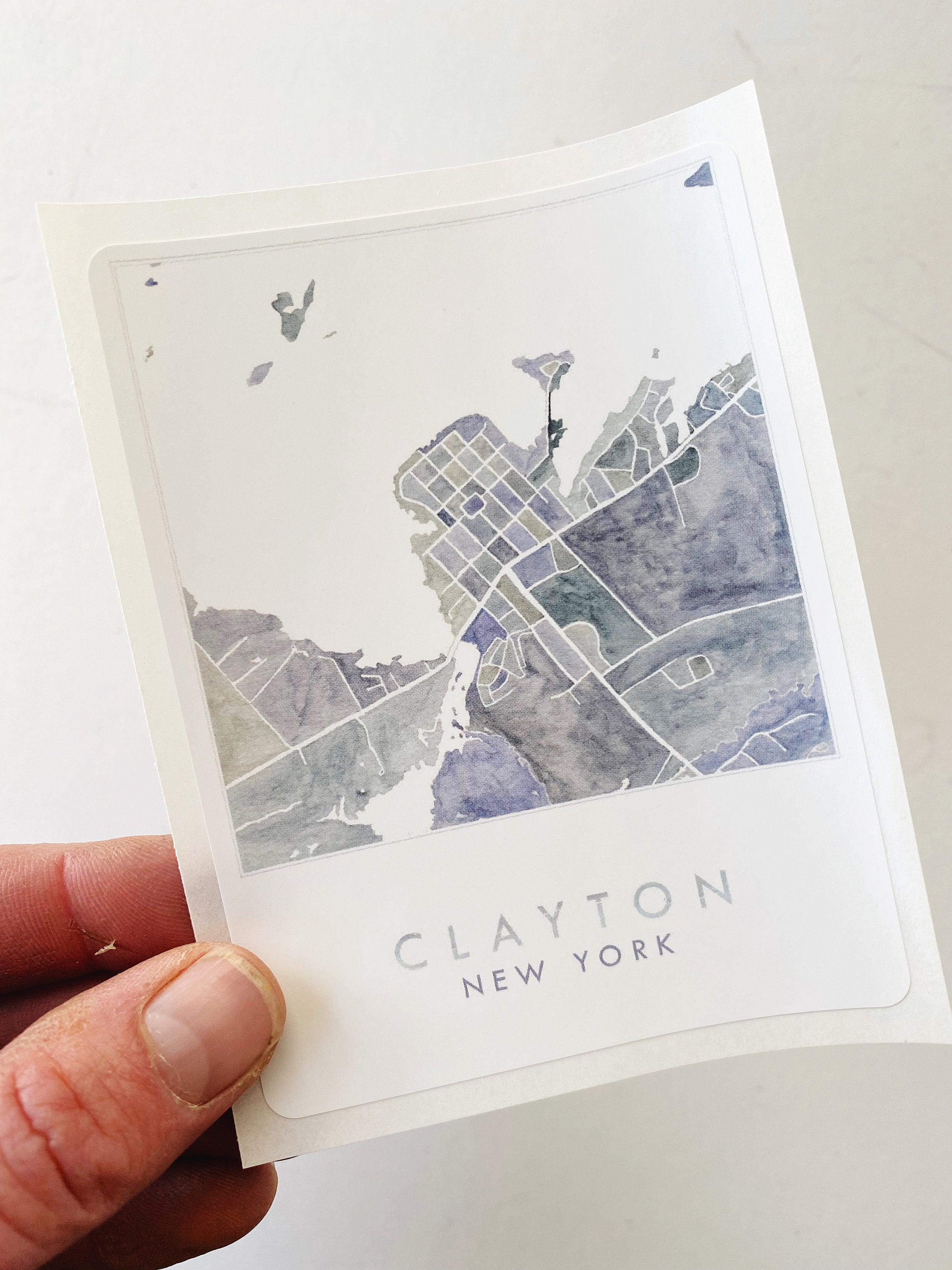 CLAYTON New York Map Sticker