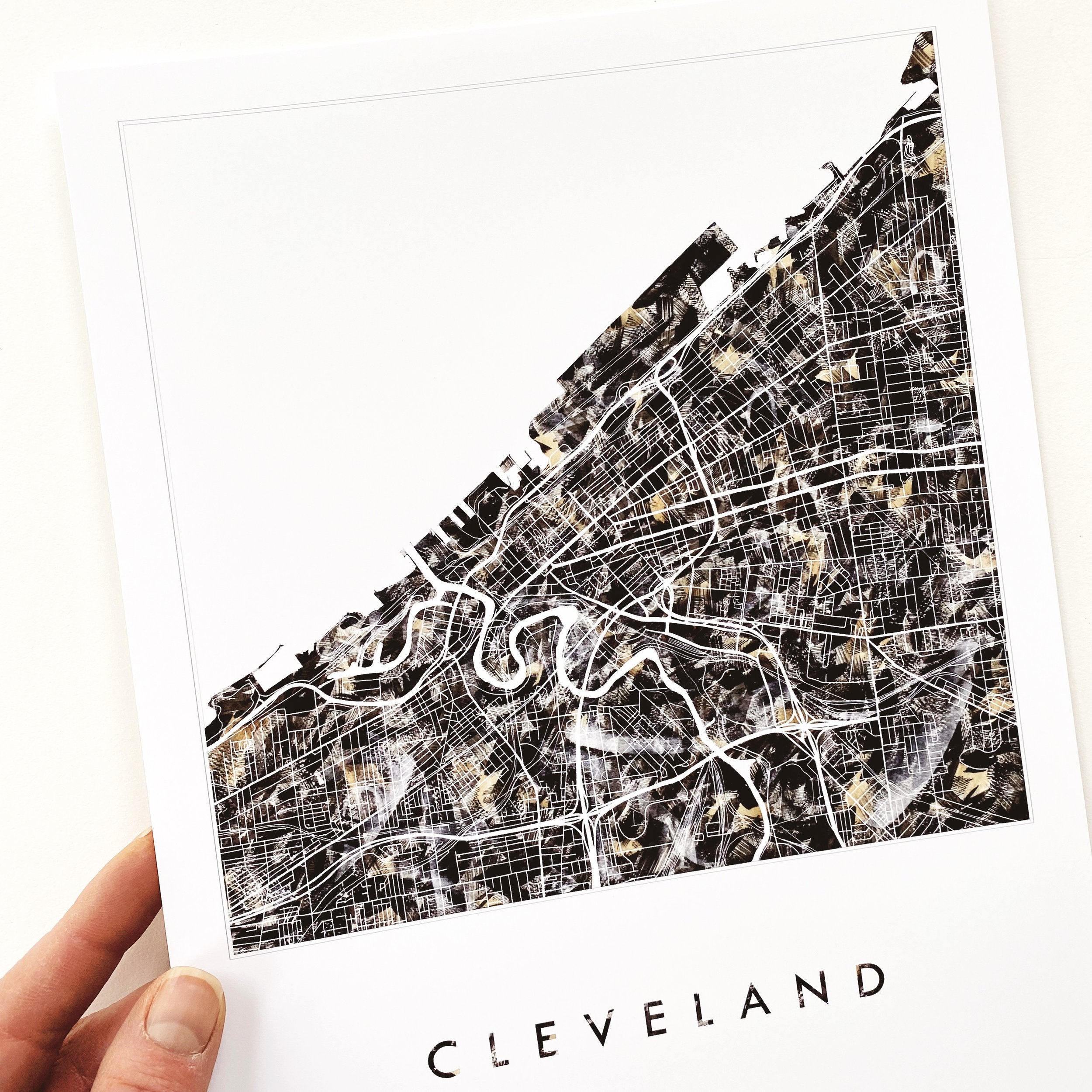 CLEVELAND Urban Fabrics City Map: PRINT