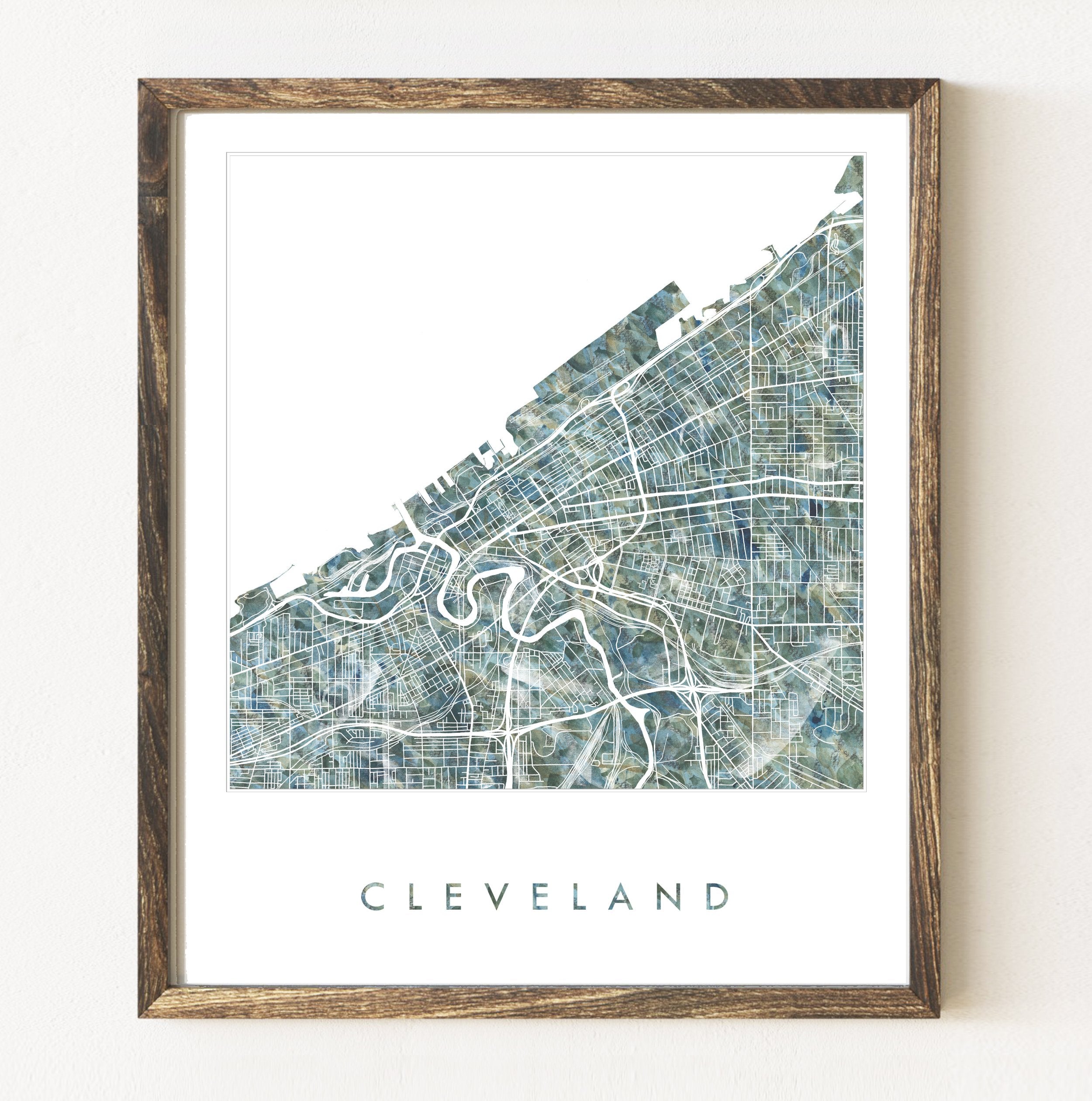CLEVELAND Urban Fabrics City Map: PRINT