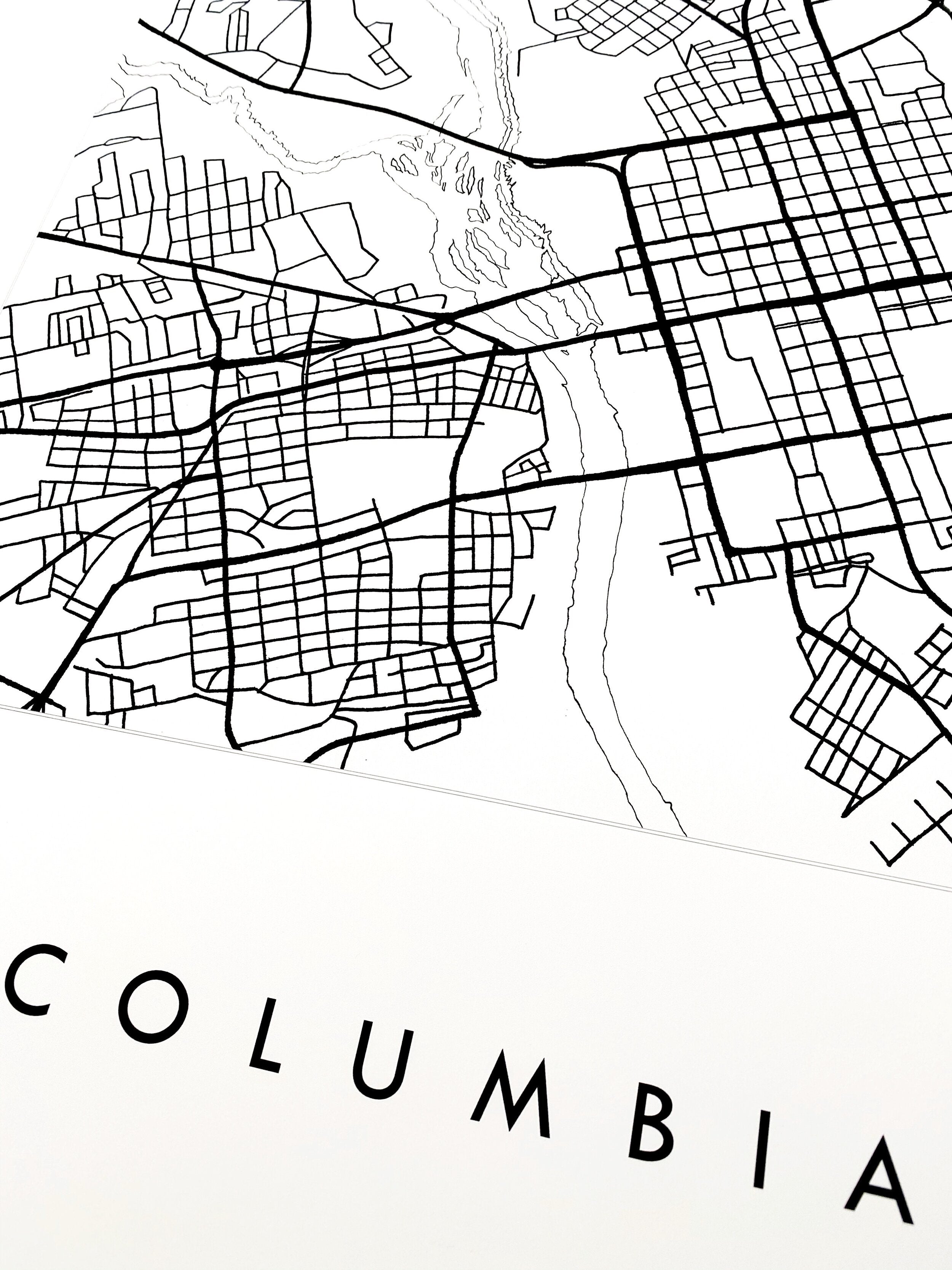 COLUMBIA SC City Lines Street: PRINT