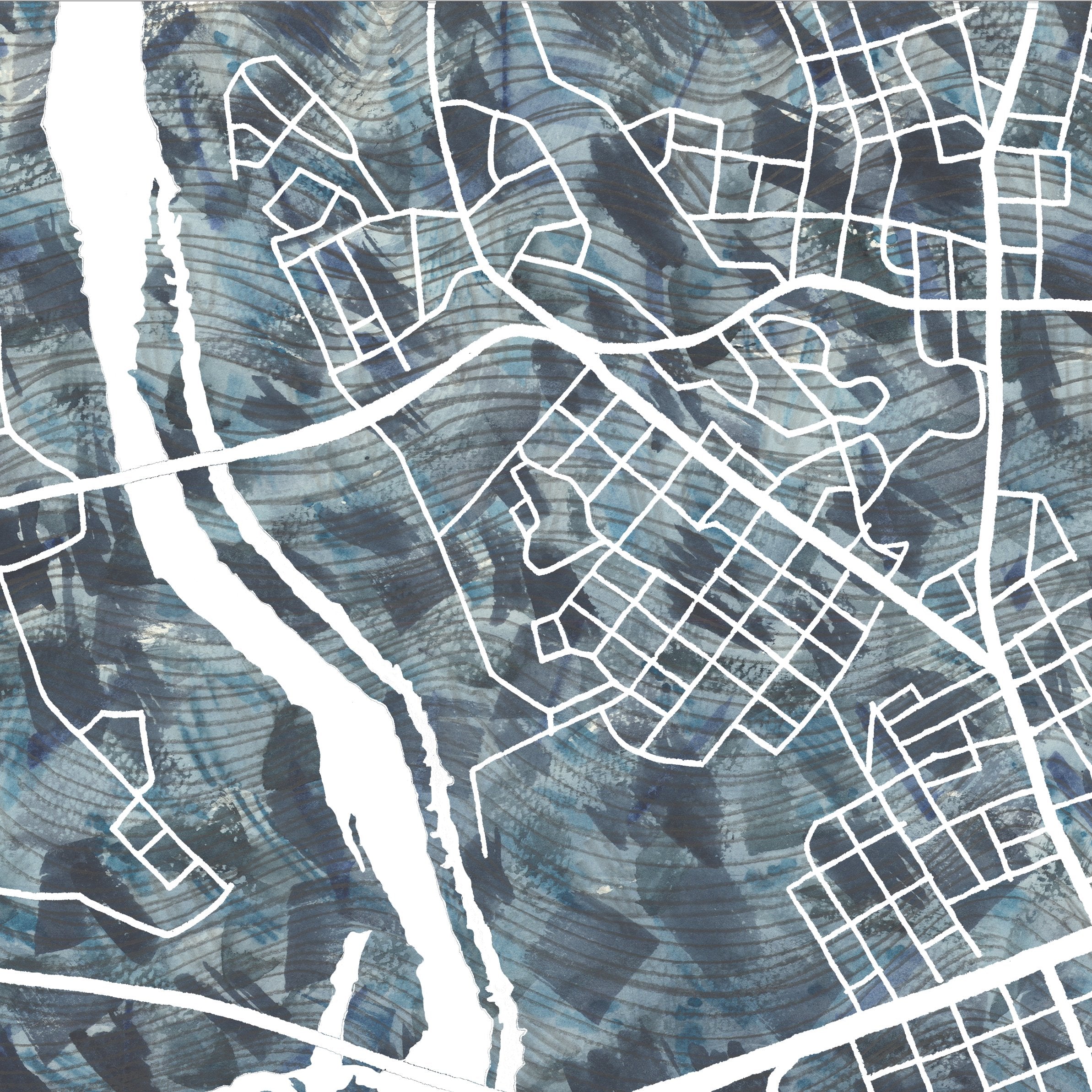 COLUMBIA Urban Fabrics City Map: PRINT