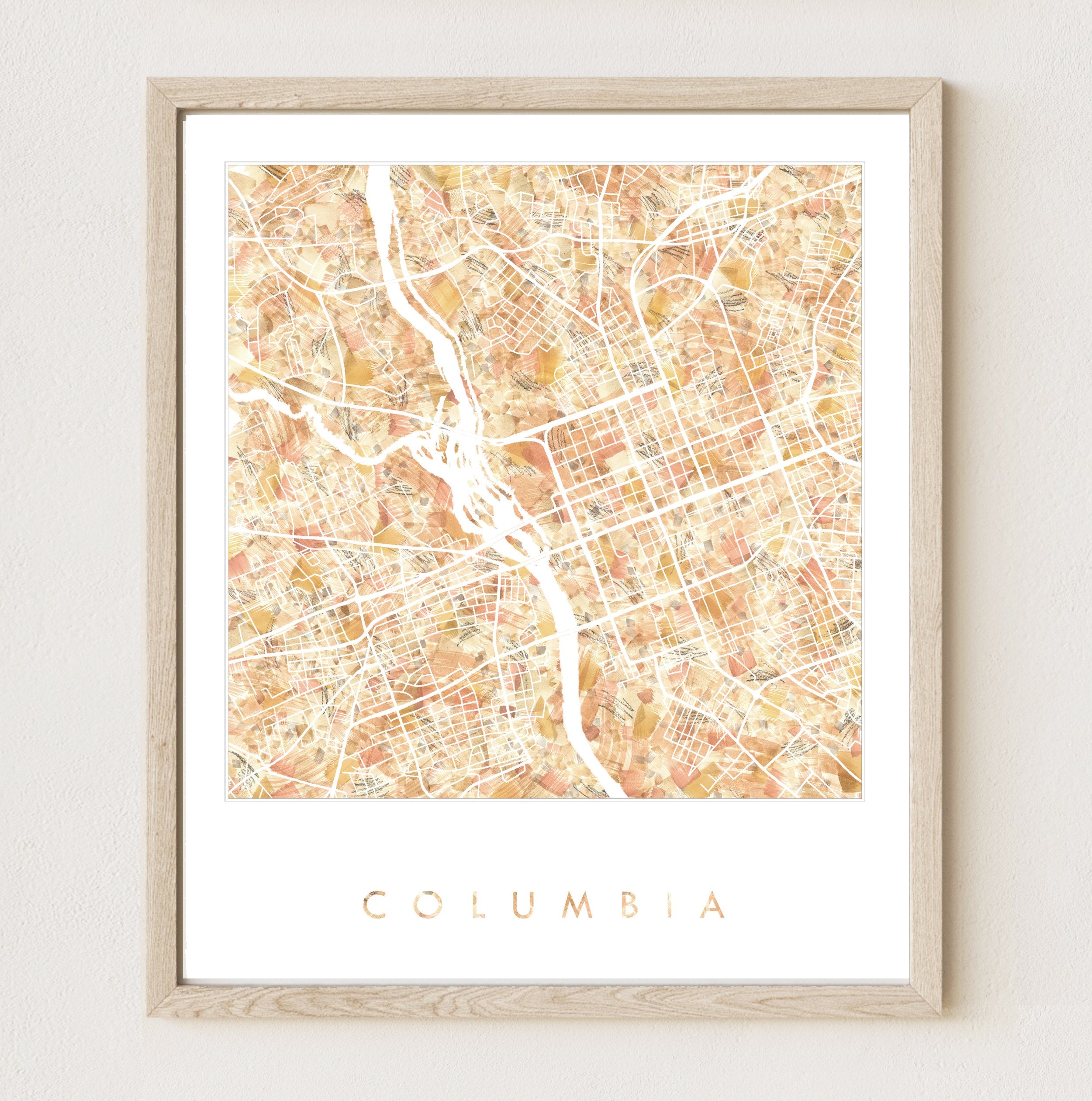 COLUMBIA Urban Fabrics City Map: PRINT