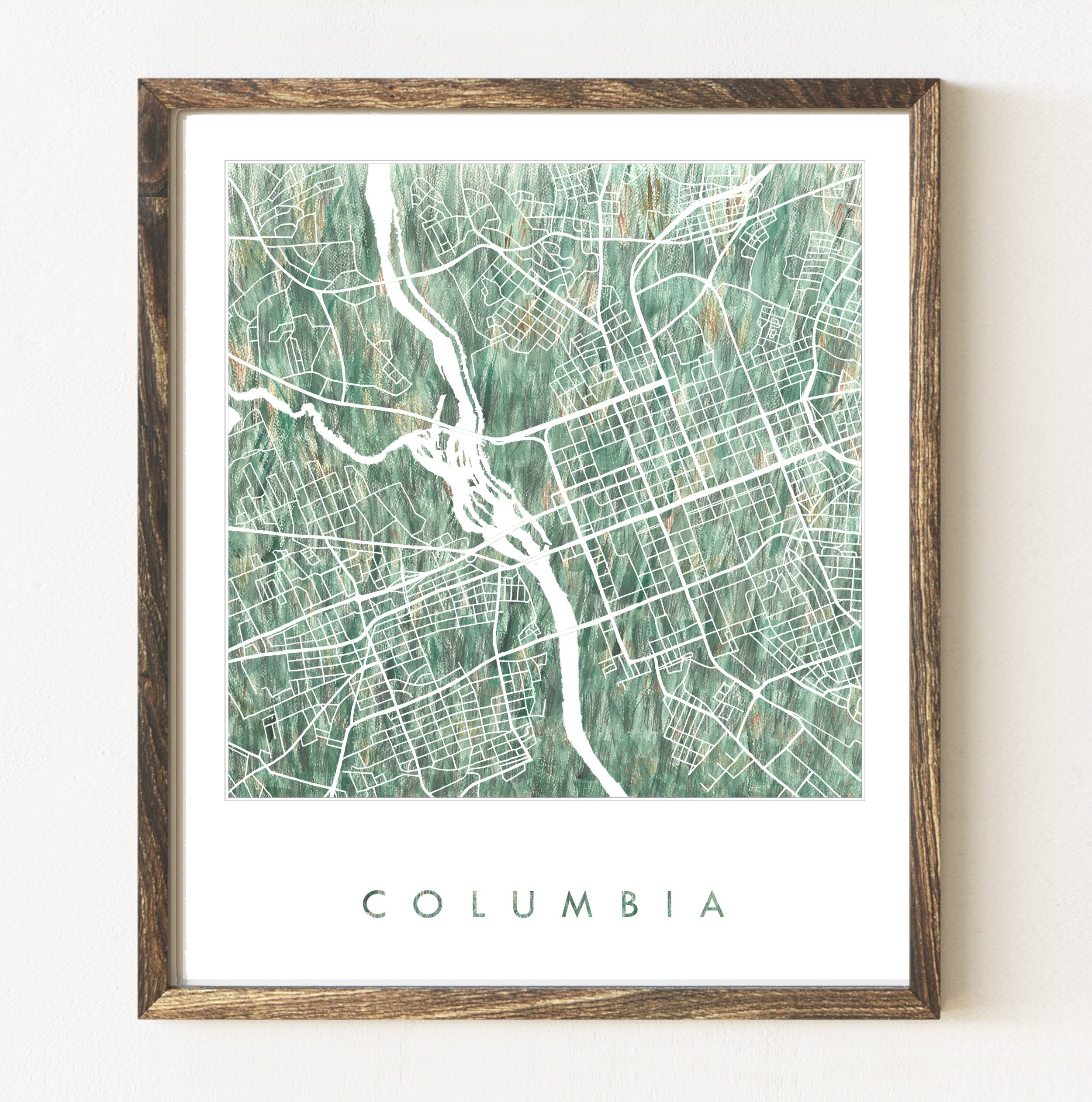 COLUMBIA Urban Fabrics City Map: PRINT