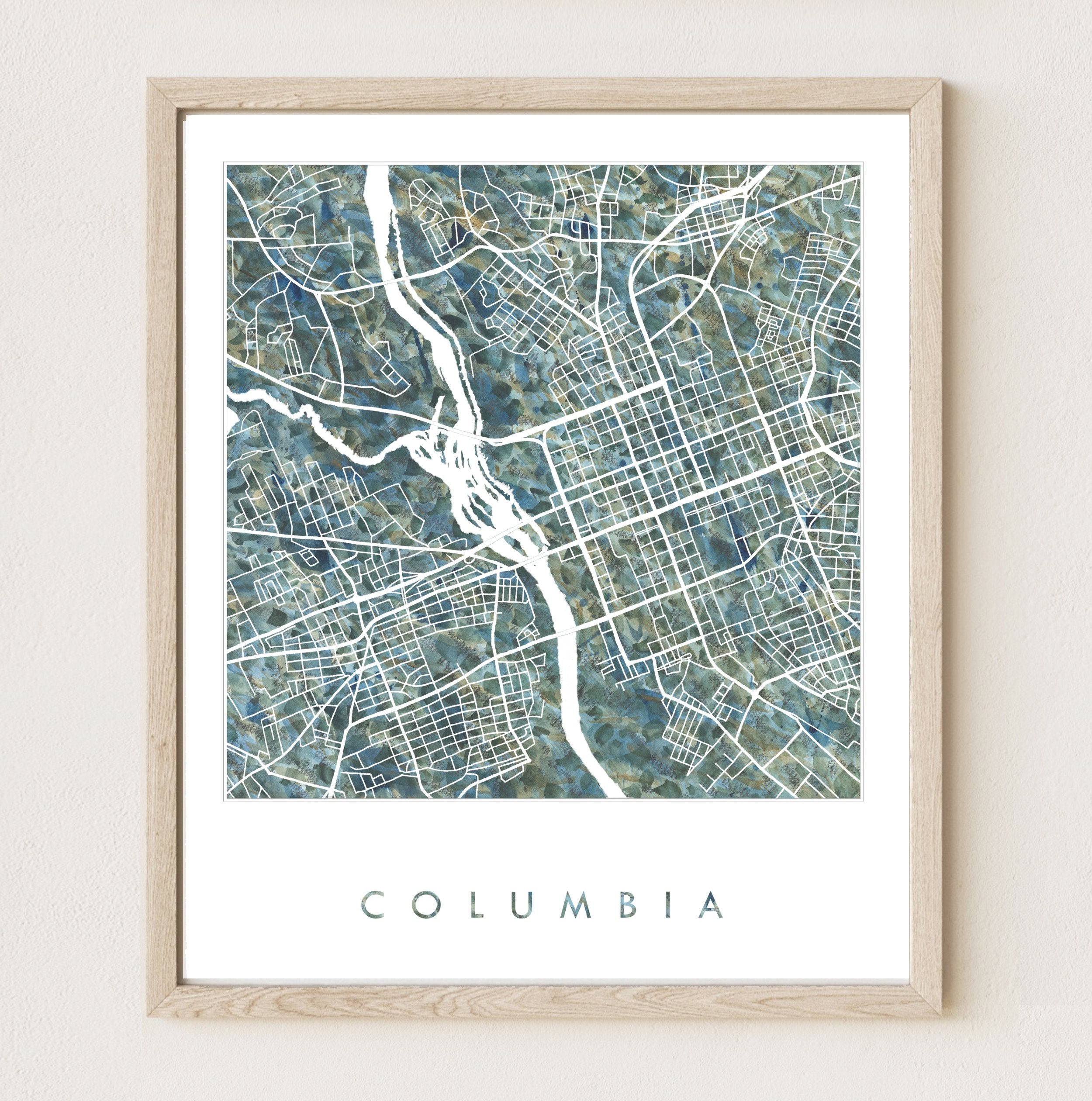 COLUMBIA Urban Fabrics City Map: PRINT