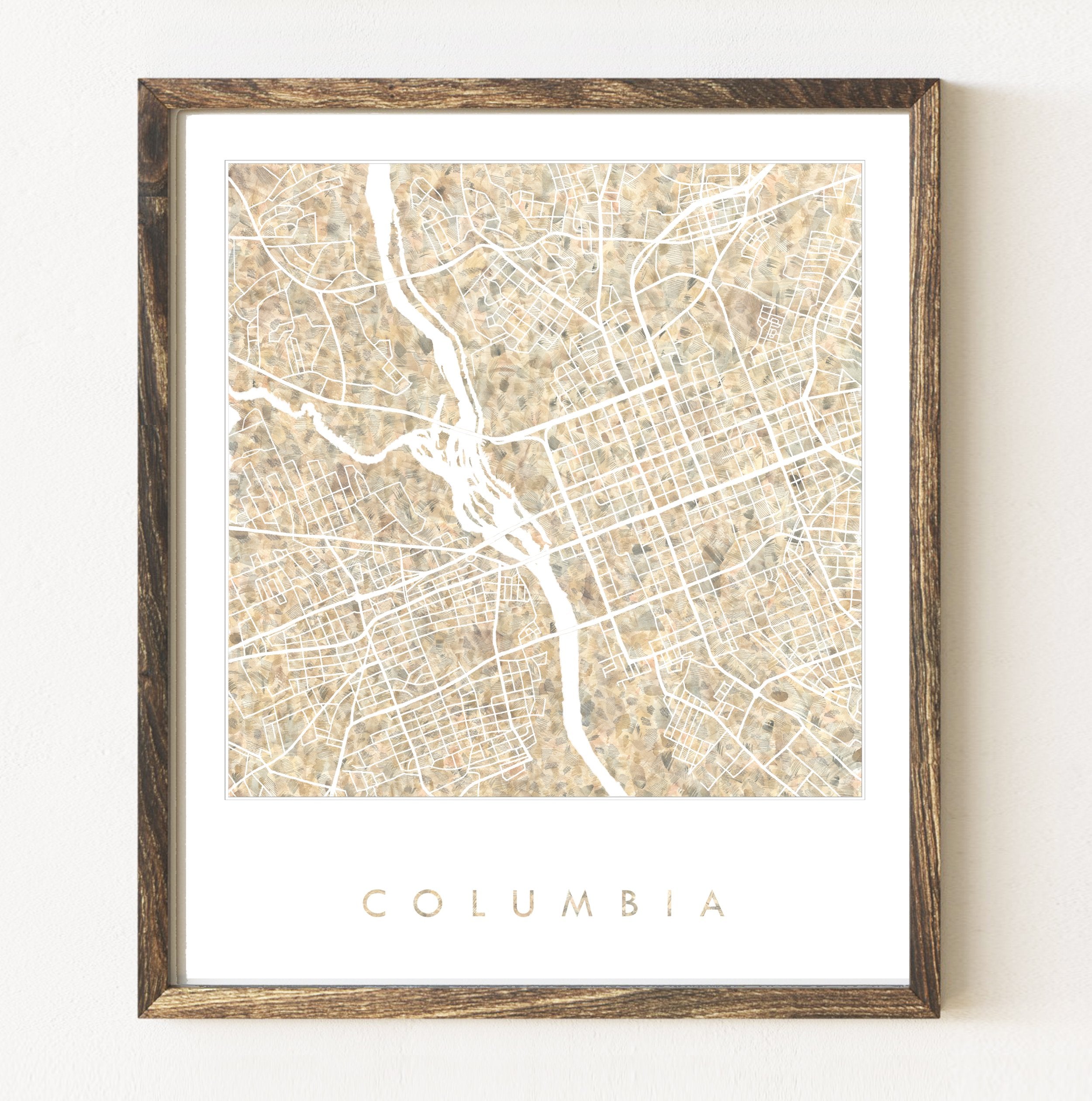 COLUMBIA Urban Fabrics City Map: PRINT