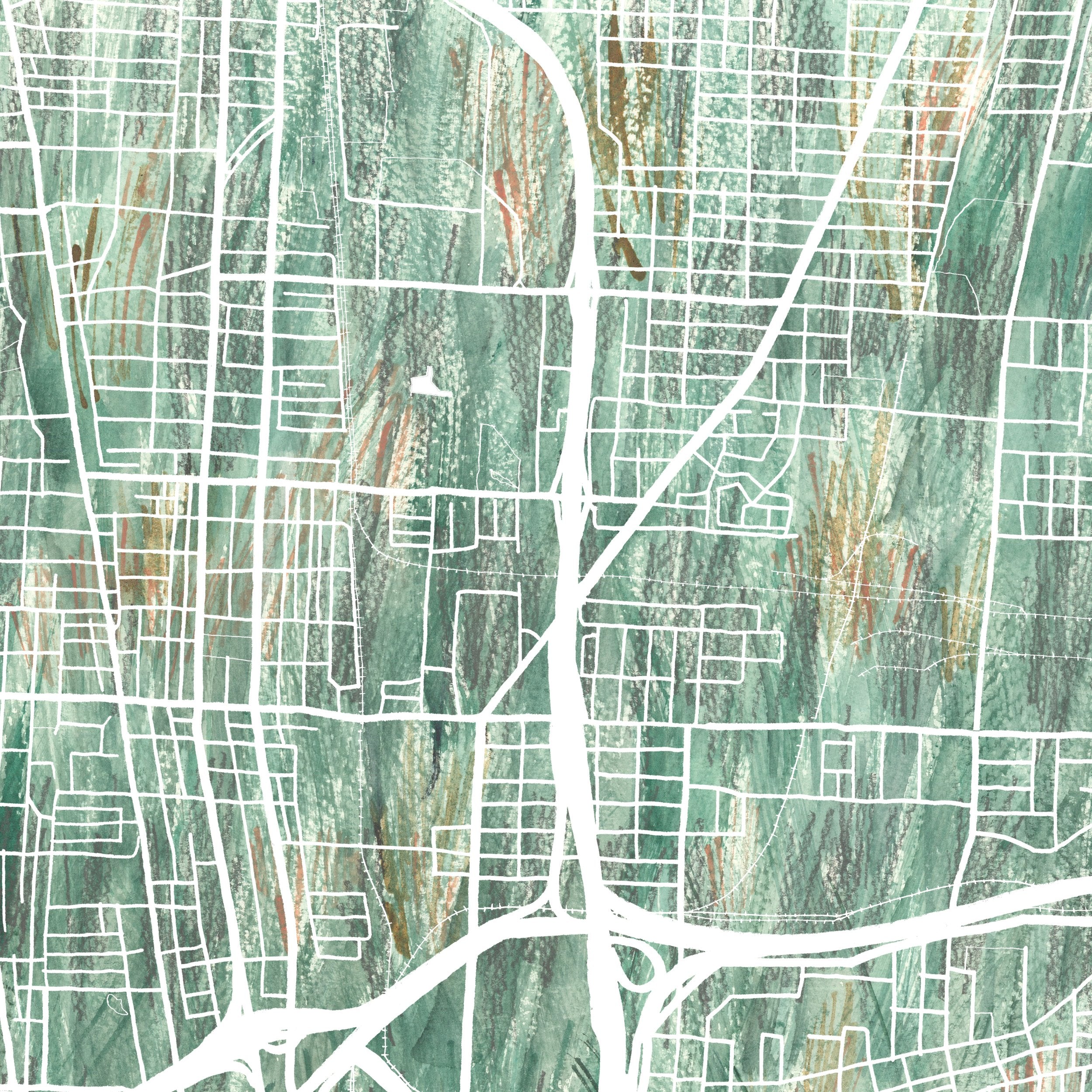 COLUMBUS Urban Fabrics City Map: PRINT