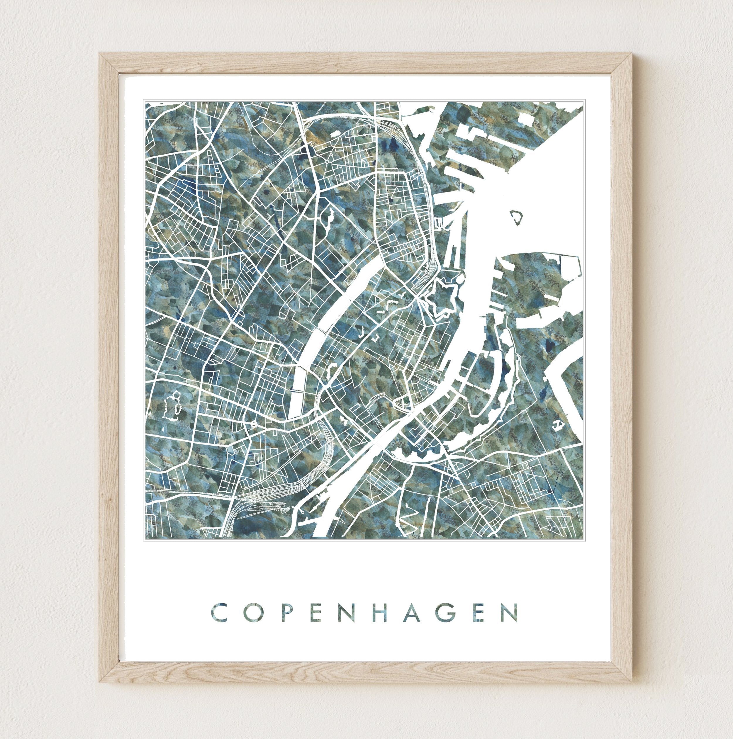 COPENHAGEN Urban Fabrics City Map: PRINT