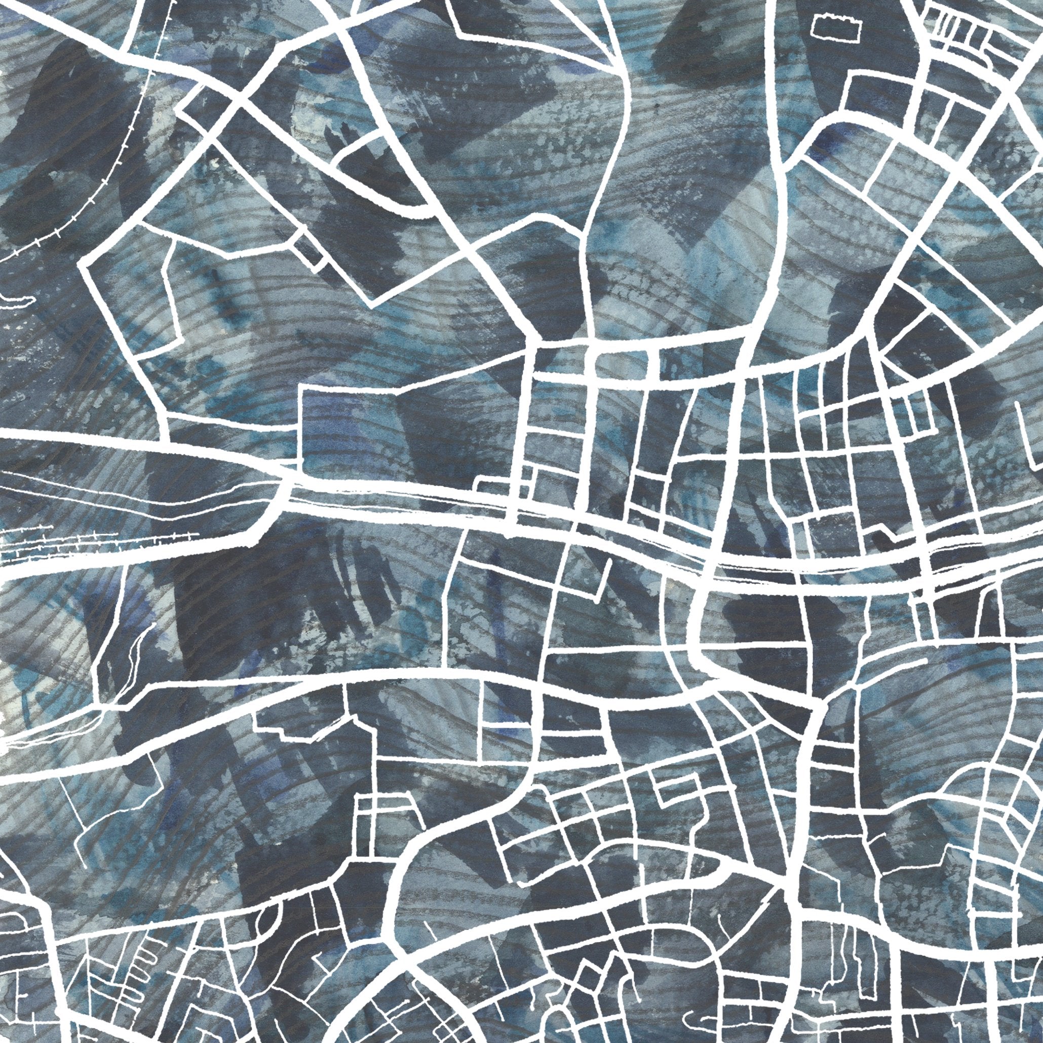 DUBLIN Urban Fabrics City Map: PRINT