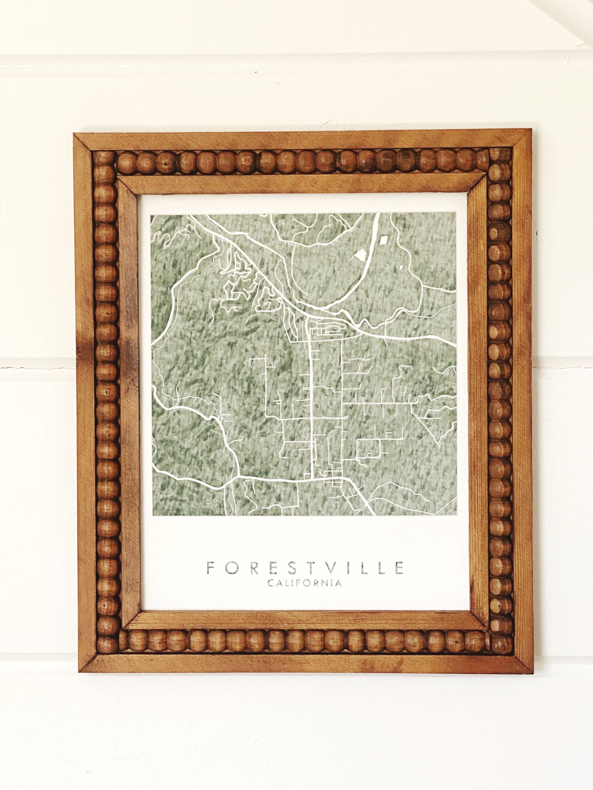 FORESTVILLE California Watercolor Wash Map: PRINT