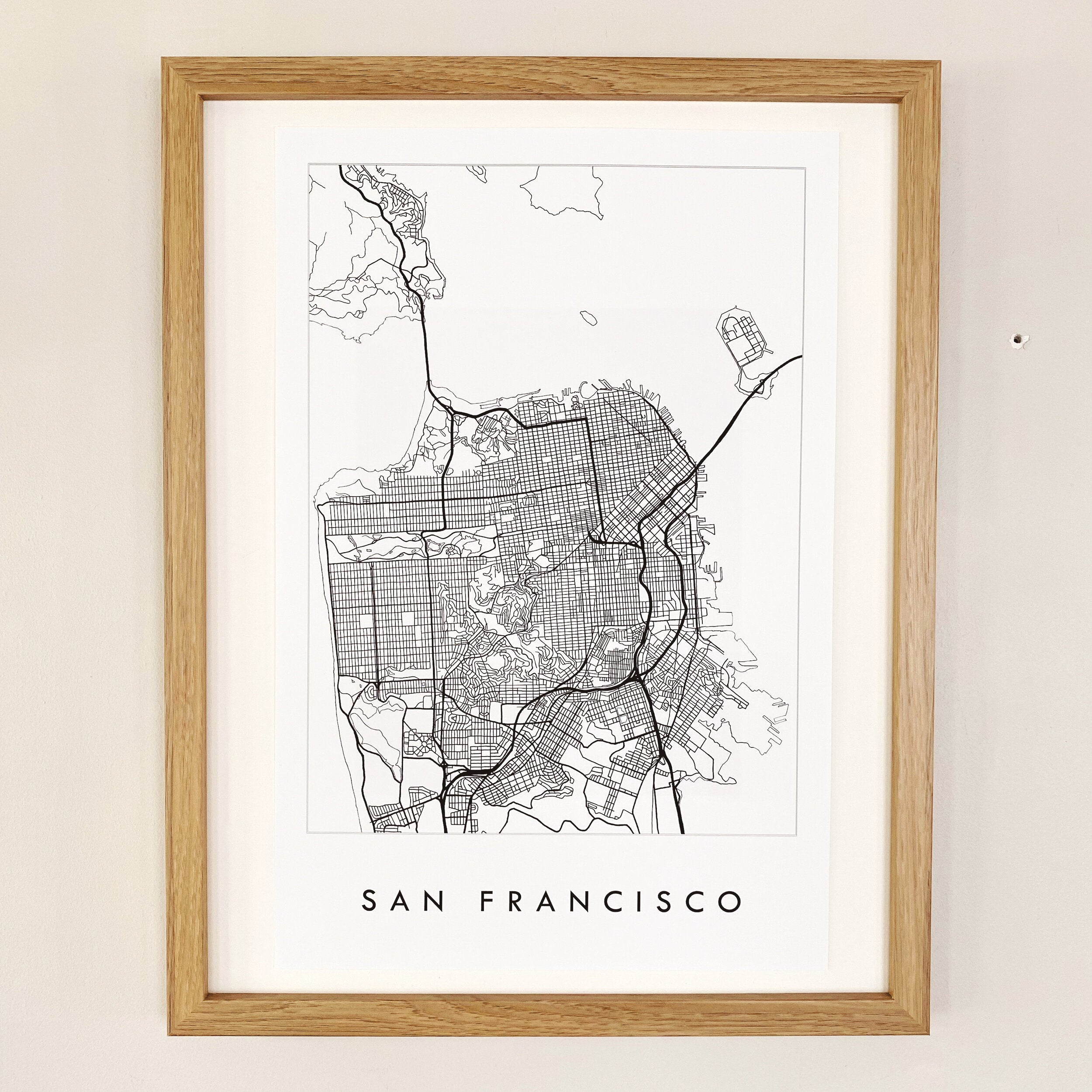 Greater SAN FRANCISCO City Lines Map: PRINT