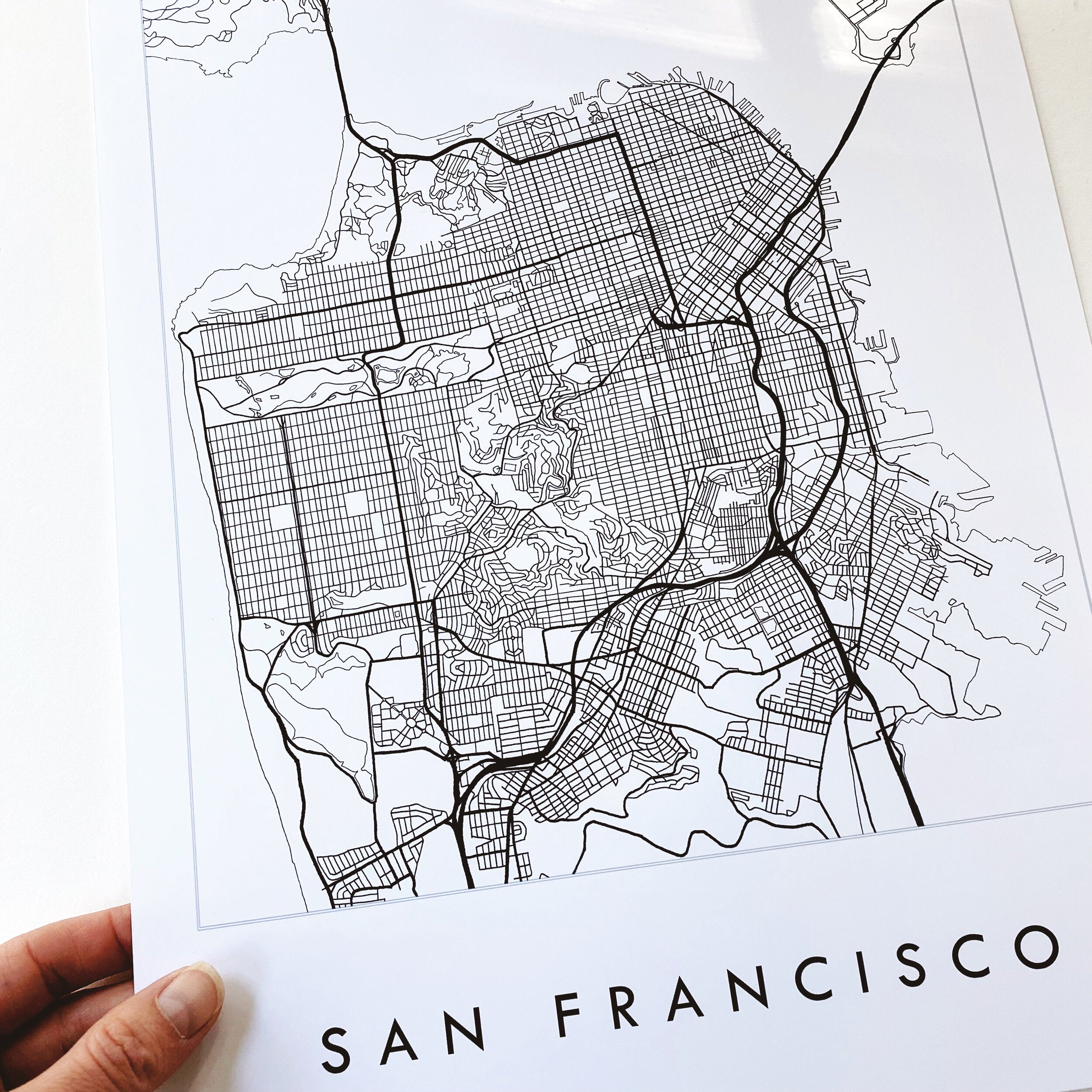 Greater SAN FRANCISCO City Lines Map: PRINT