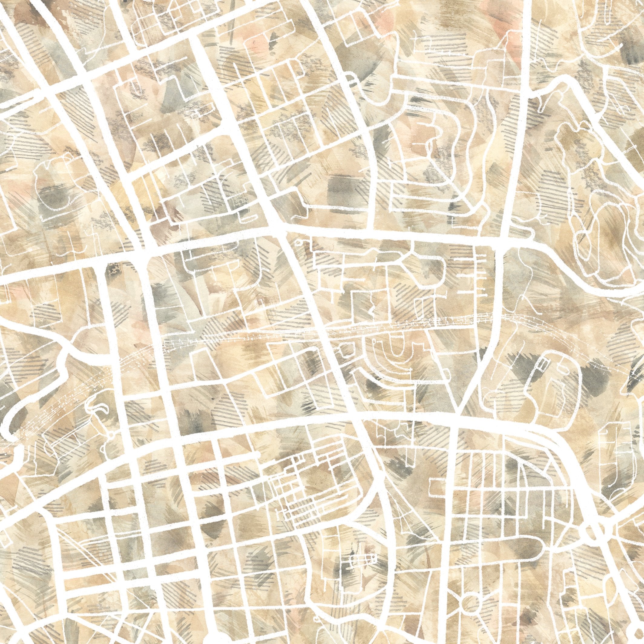 LISBON Urban Fabrics City Map: PRINT