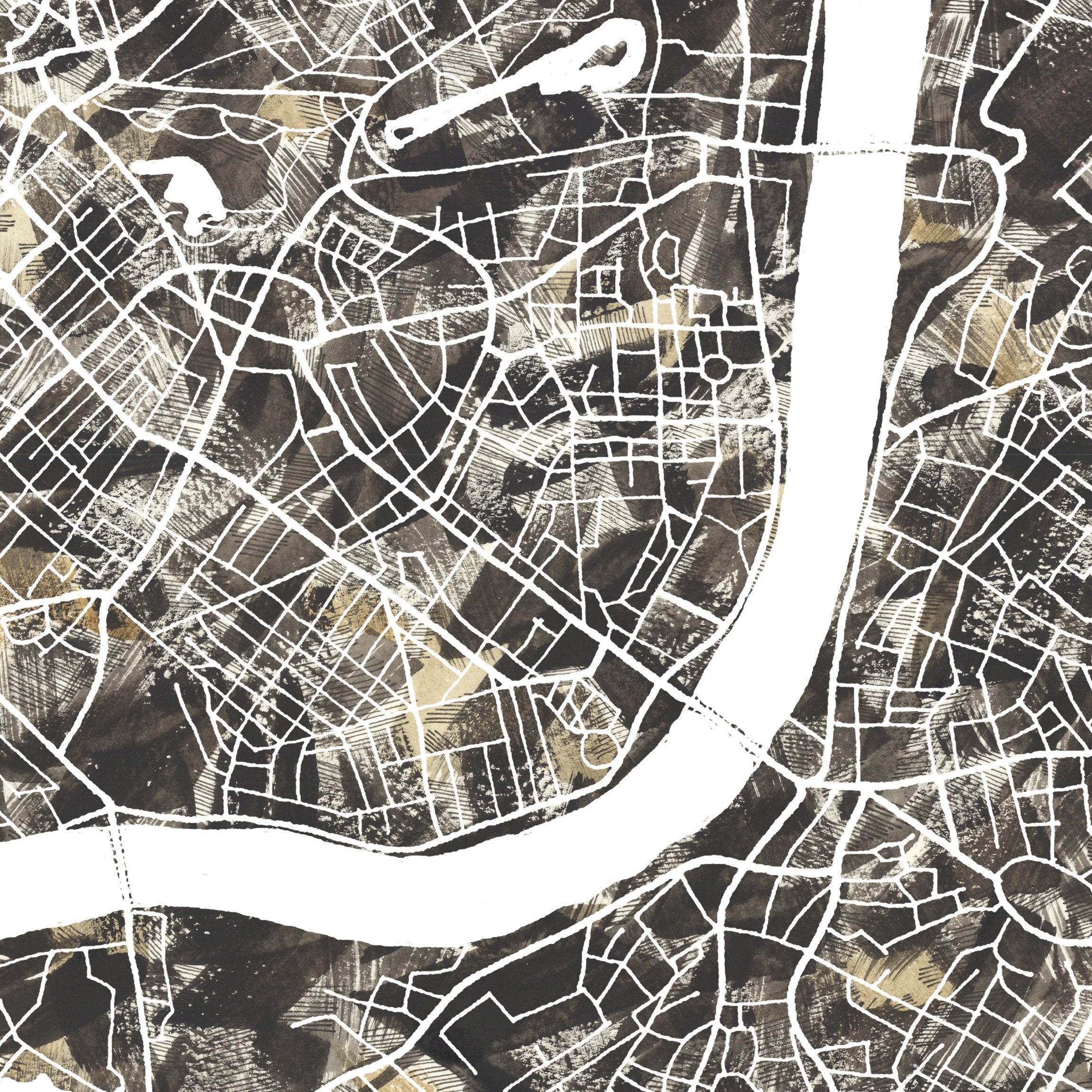 LONDON Urban Fabrics City Map: PRINT