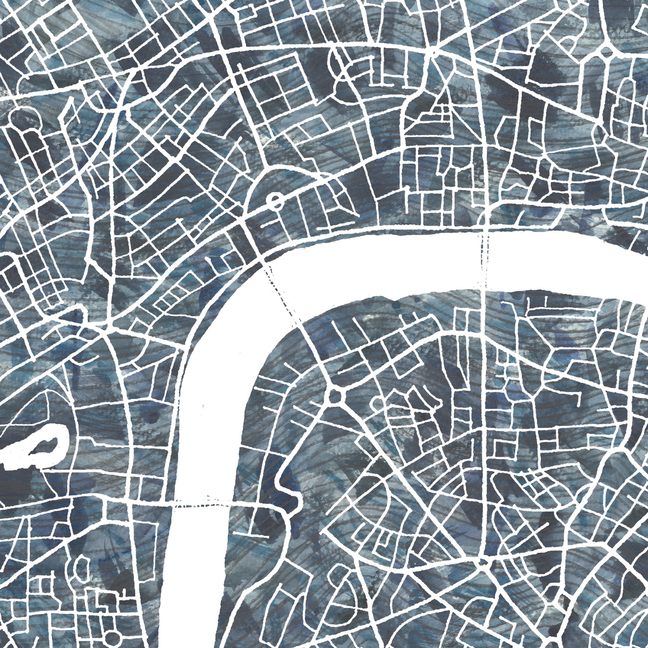 LONDON Urban Fabrics City Map: PRINT