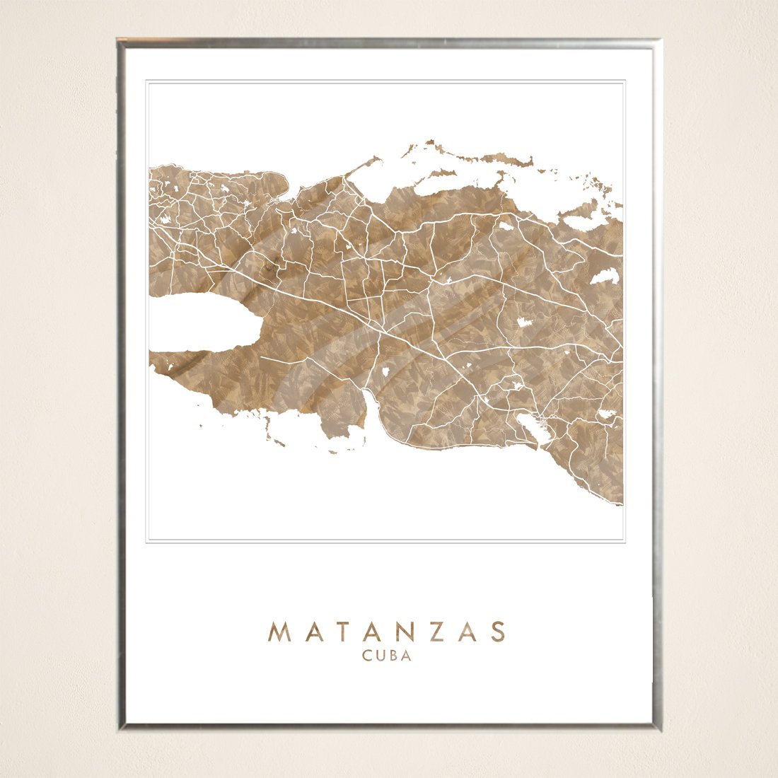 MATANZAS Cuba Watercolor Map: PRINT