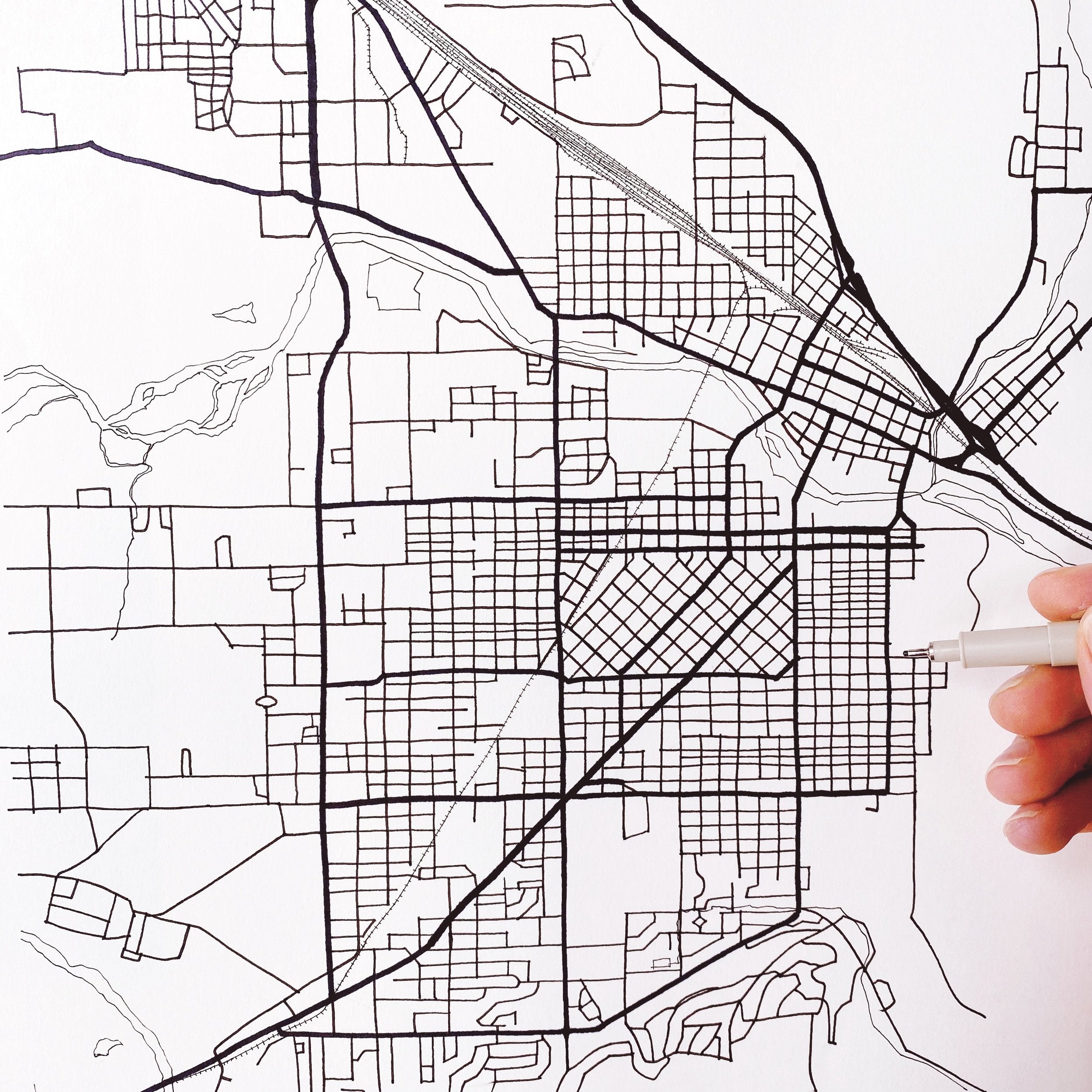 MISSOULA Urban Fabrics City Map: PRINT