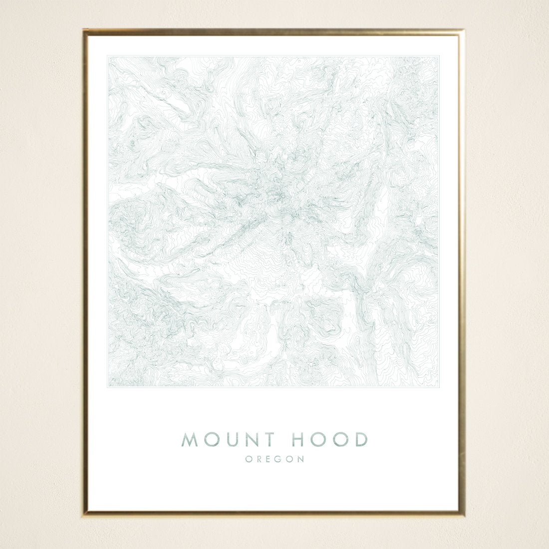 WY'EAST Mount Hood Oregon Topographical Map Drawing: PRINT