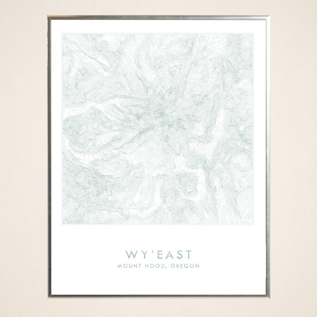 WY'EAST Mount Hood Oregon Topographical Map Drawing: PRINT