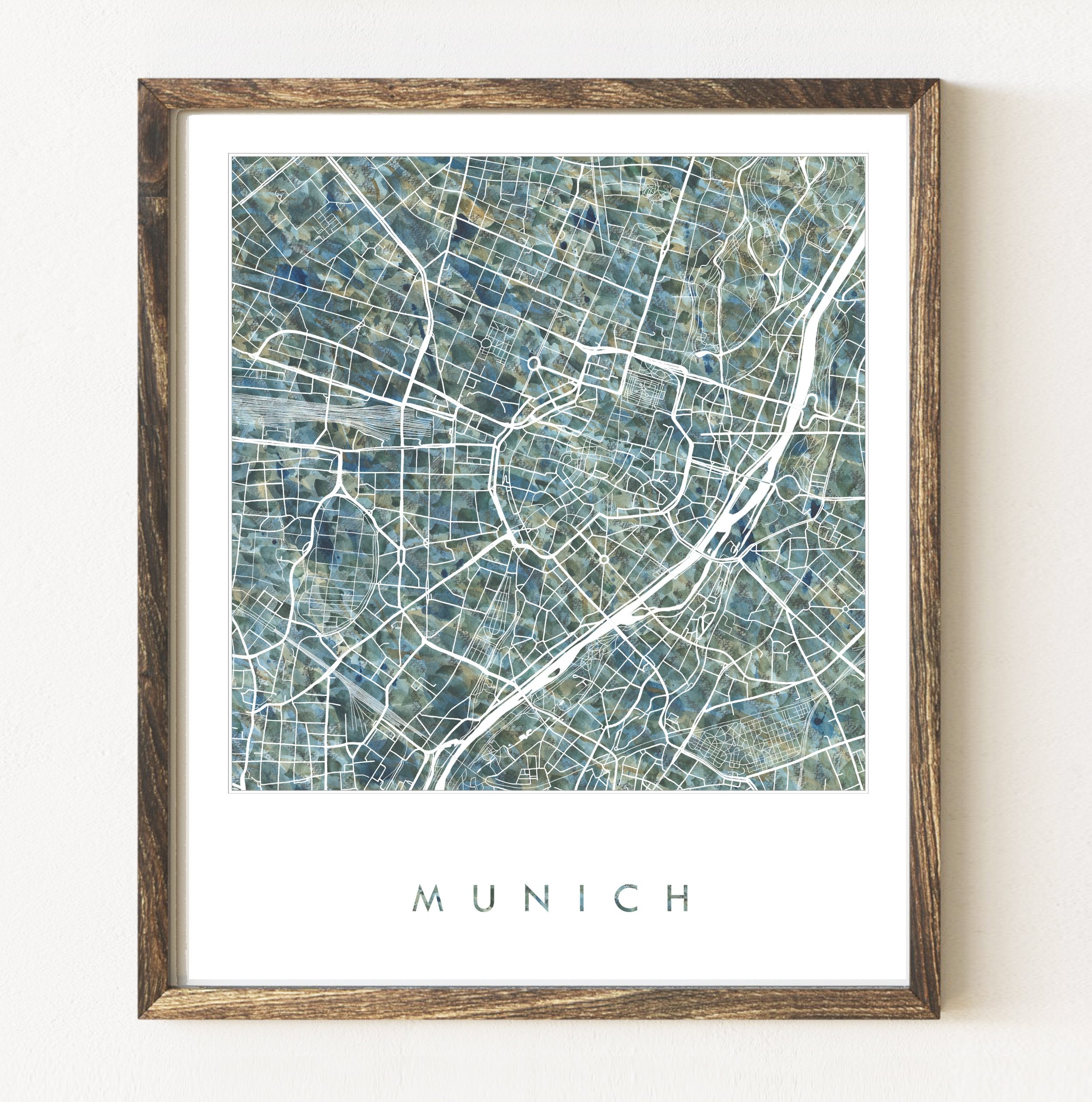 MUNICH Urban Fabrics City Map: PRINT
