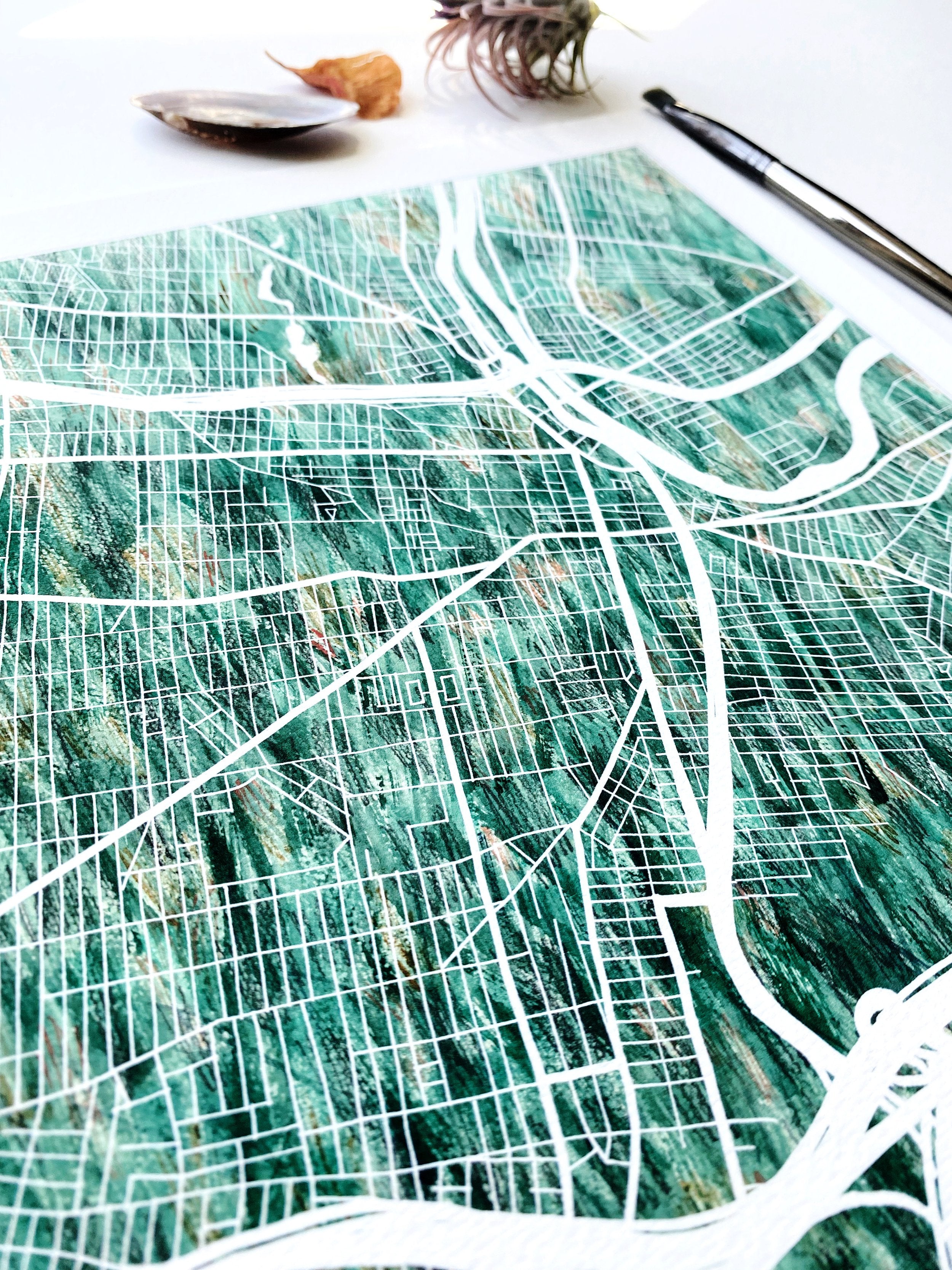 NEWARK, New Jersey Urban Fabrics City Map: PRINT